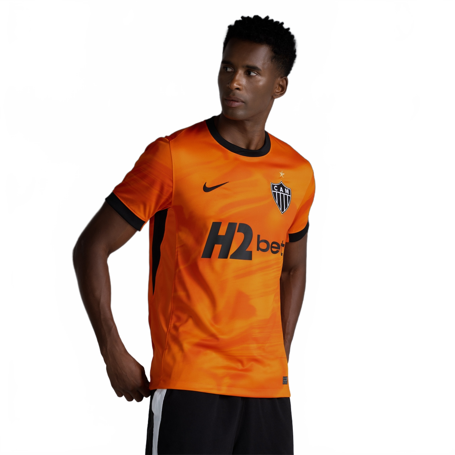 Camisa Atlético Mineiro Nike III 2026/27 Torcedor Pro Masculina | Cor: Laranja | Tamanho: G