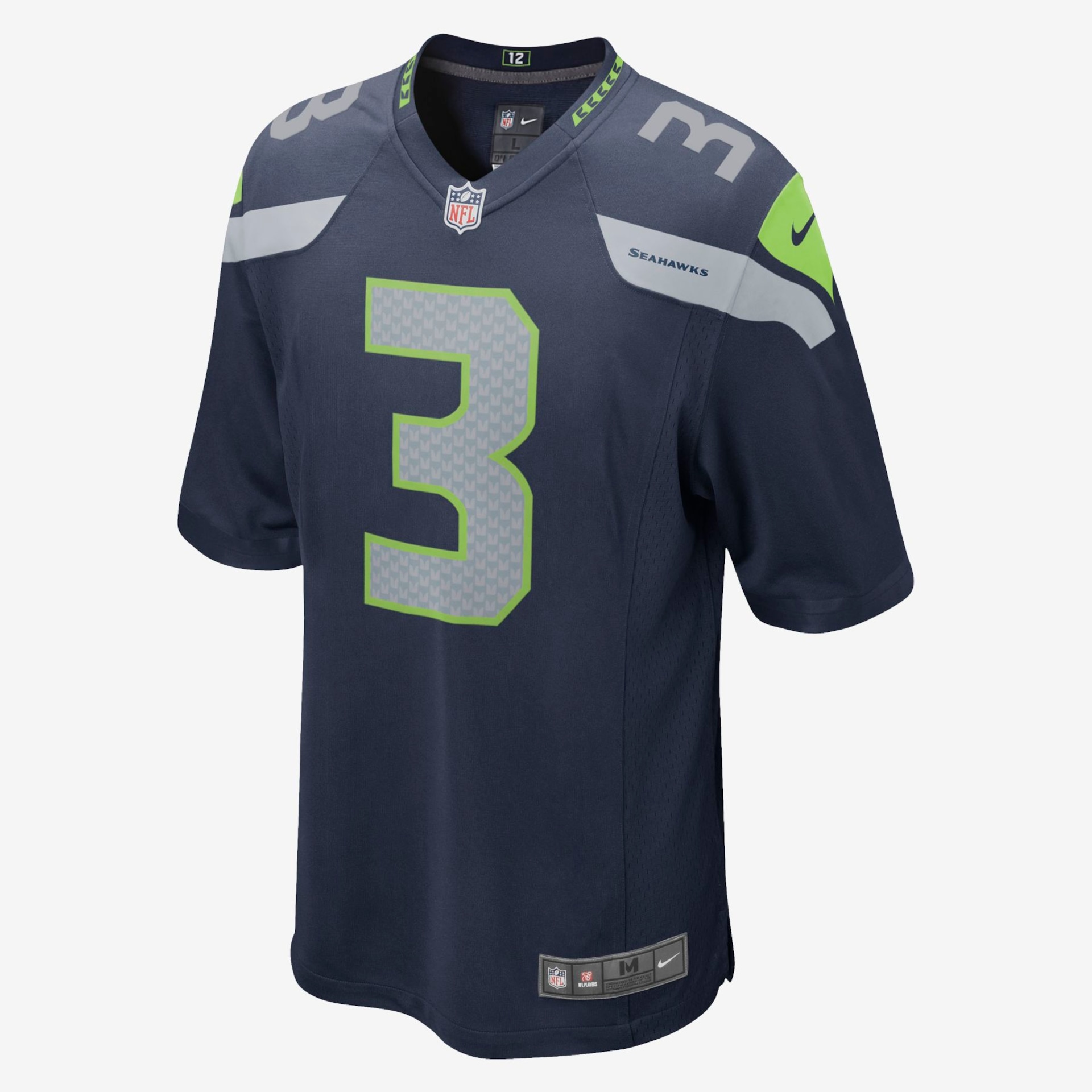 Camisa Futebol Americano Nike Seattle Seahawks Masculina (Russell Wilson) - Foto 1