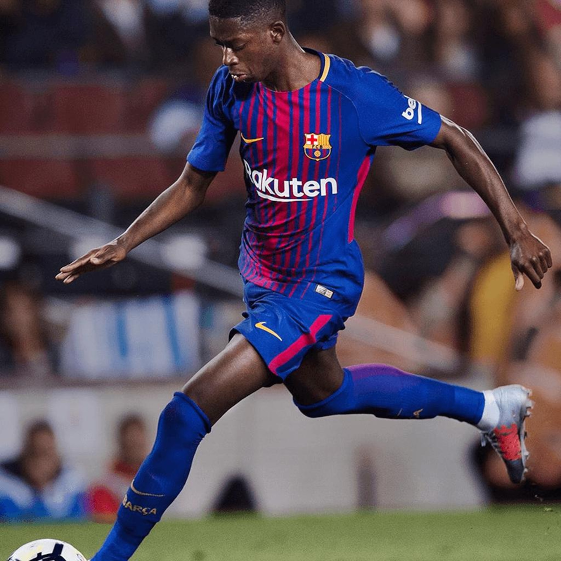 Camiseta Nike Barcelona I 2017/2018 Torcedor Pro Masculina - Foto 7