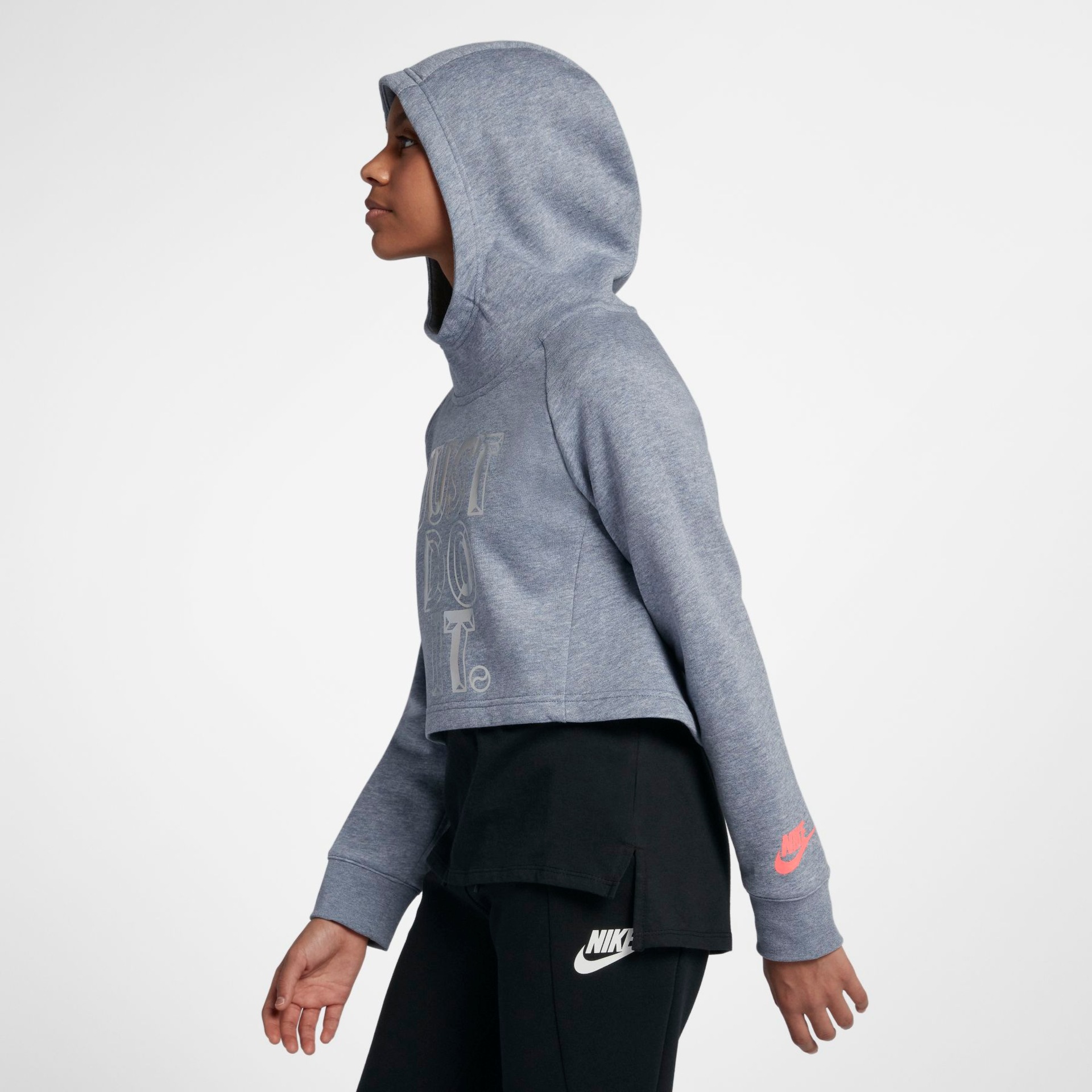 Blusão Nike Sportswear Just Do It Cropped Infantil - Foto 4