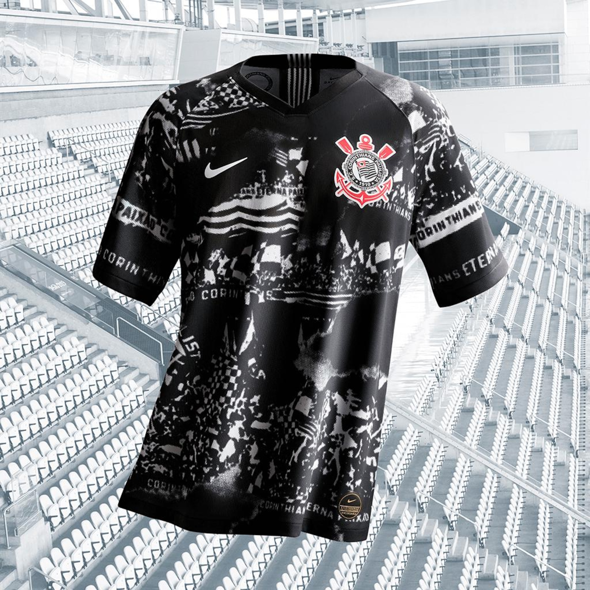 Camisa Nike Corinthians III Invasões Jogador Masculina - Foto 9