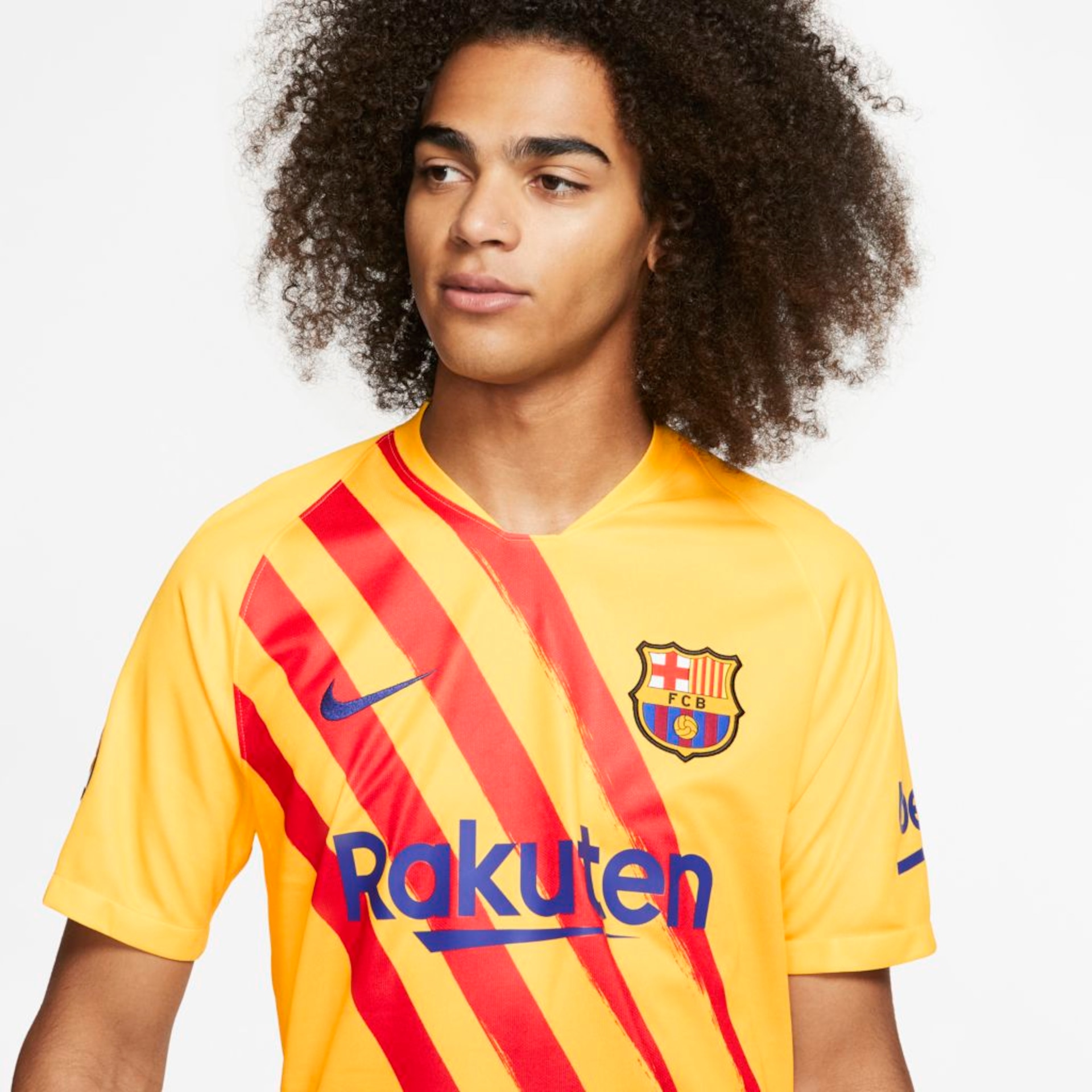 Camisa Nike Barcelona "Senyera" 2019/20 Torcedor Pro Masculina - Foto 3