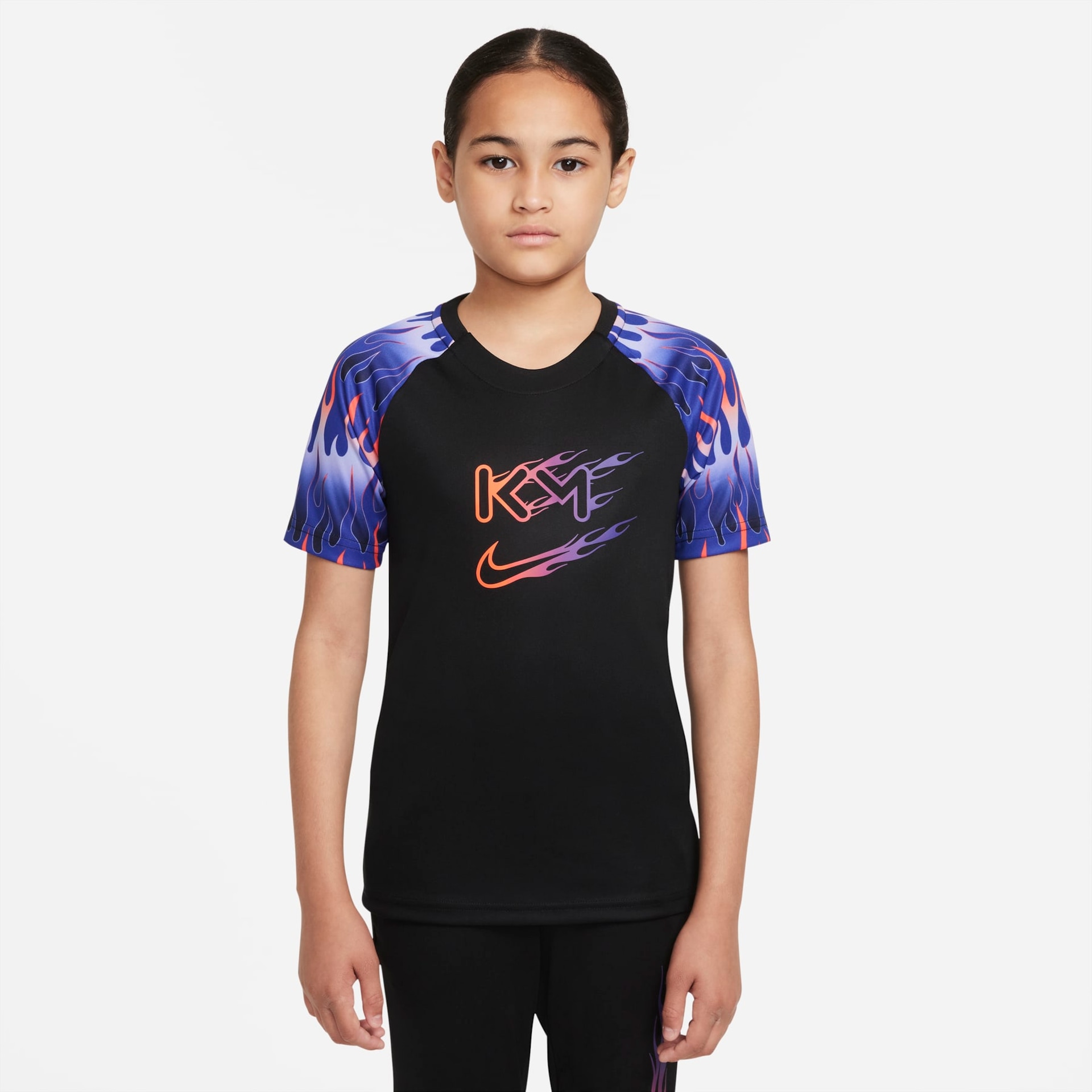 Camiseta Nike Dri-FIT Kylian Mbappé Infantil - Foto 1