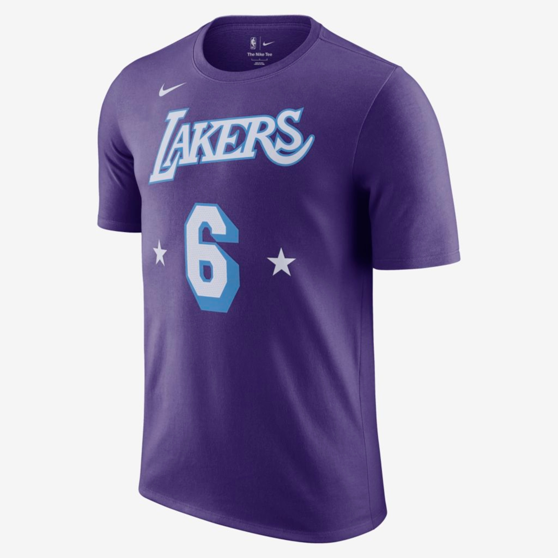 Camiseta Nike LeBron James Lakers Courtside City Edition Mixtape Masculina - Foto 1