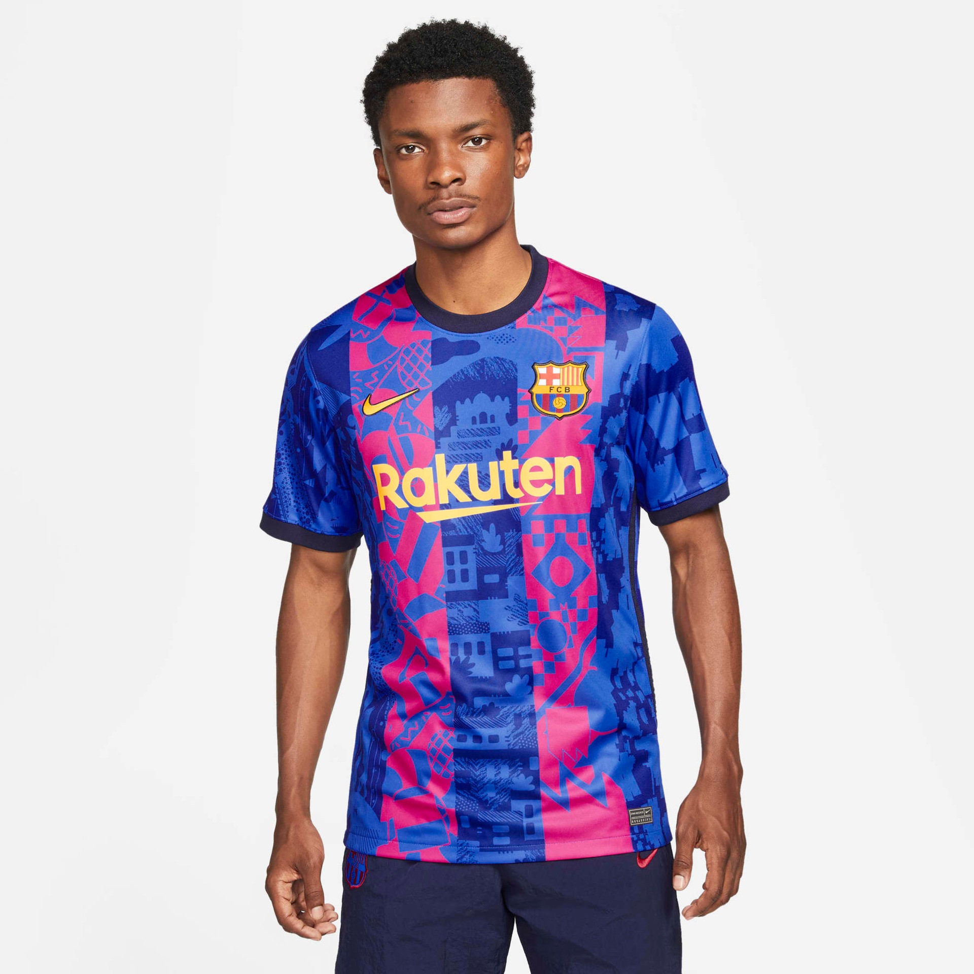 Camiseta Nike Barcelona III 2021/22 Torcedor Pro Masculina - Foto 1