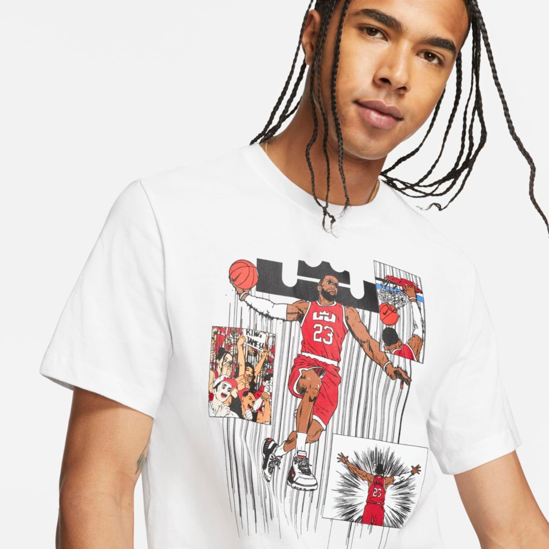 Camisa Nike Lakers LeBron Logo Masculina - Foto 3