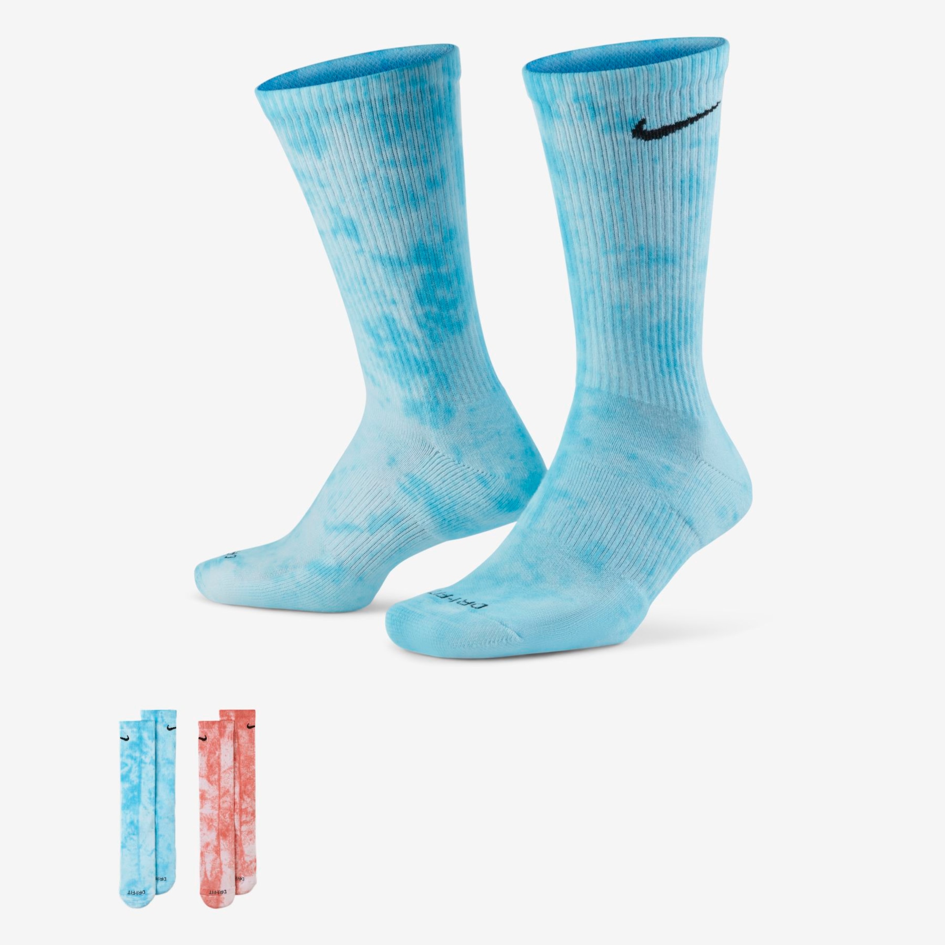 Meia Nike Cushioned Tie-Dye Crew (2 Pares) Unissex - Foto 1