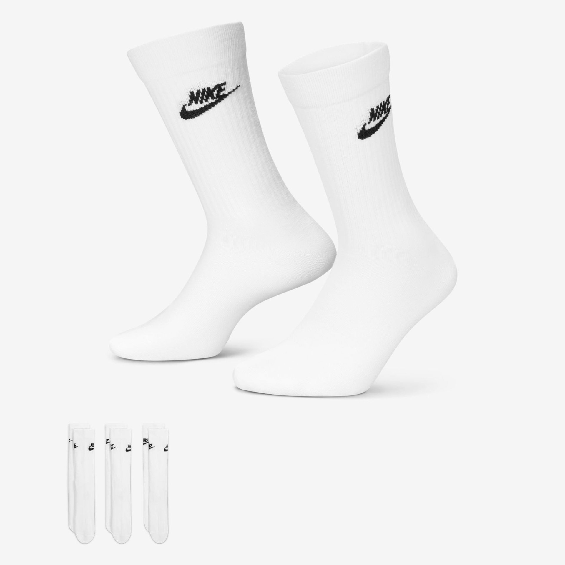 Meias Nike Sportswear Everyday Essential (3 Pares) Masculina - Foto 1