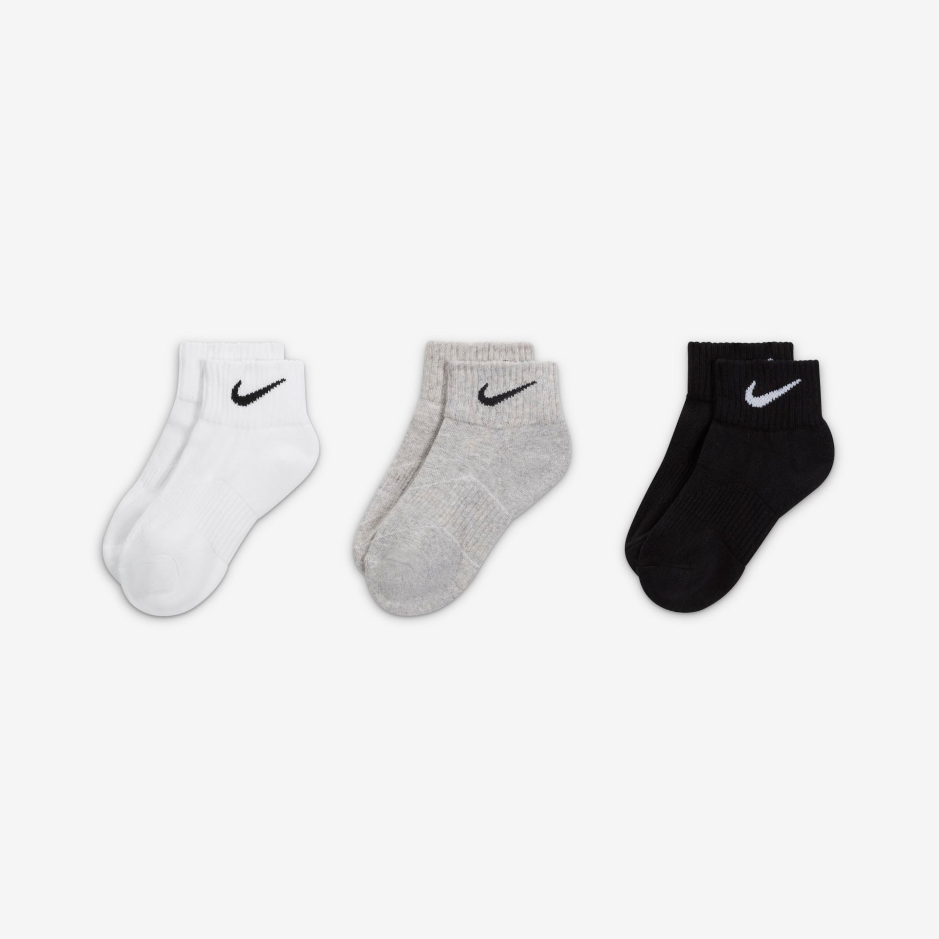 Meia Nike Performance Cushion Quarter (3 pares) Infantil - Foto 2
