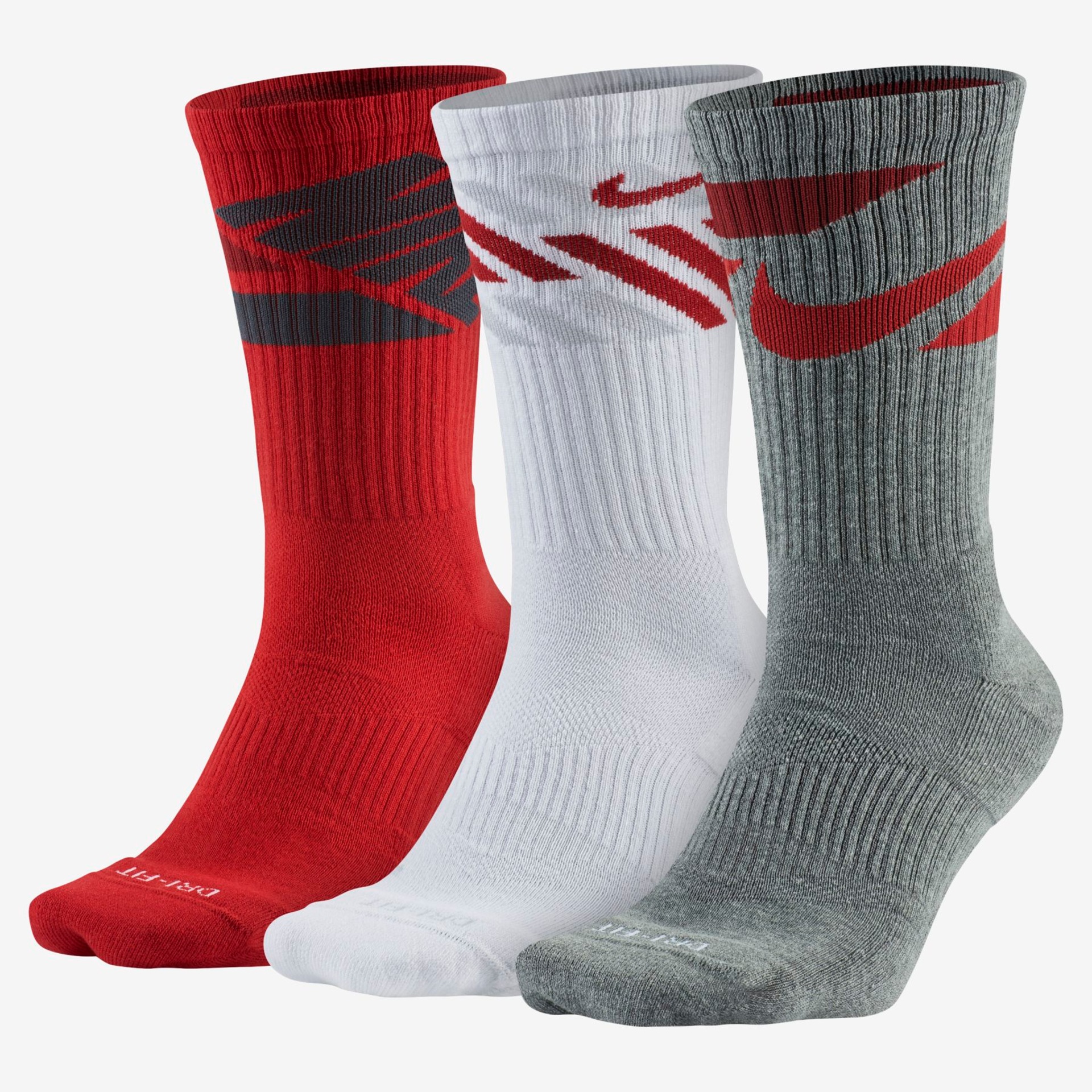 Meia Nike Dri-Fit Cushioned Crew (3 pares) - Foto 1