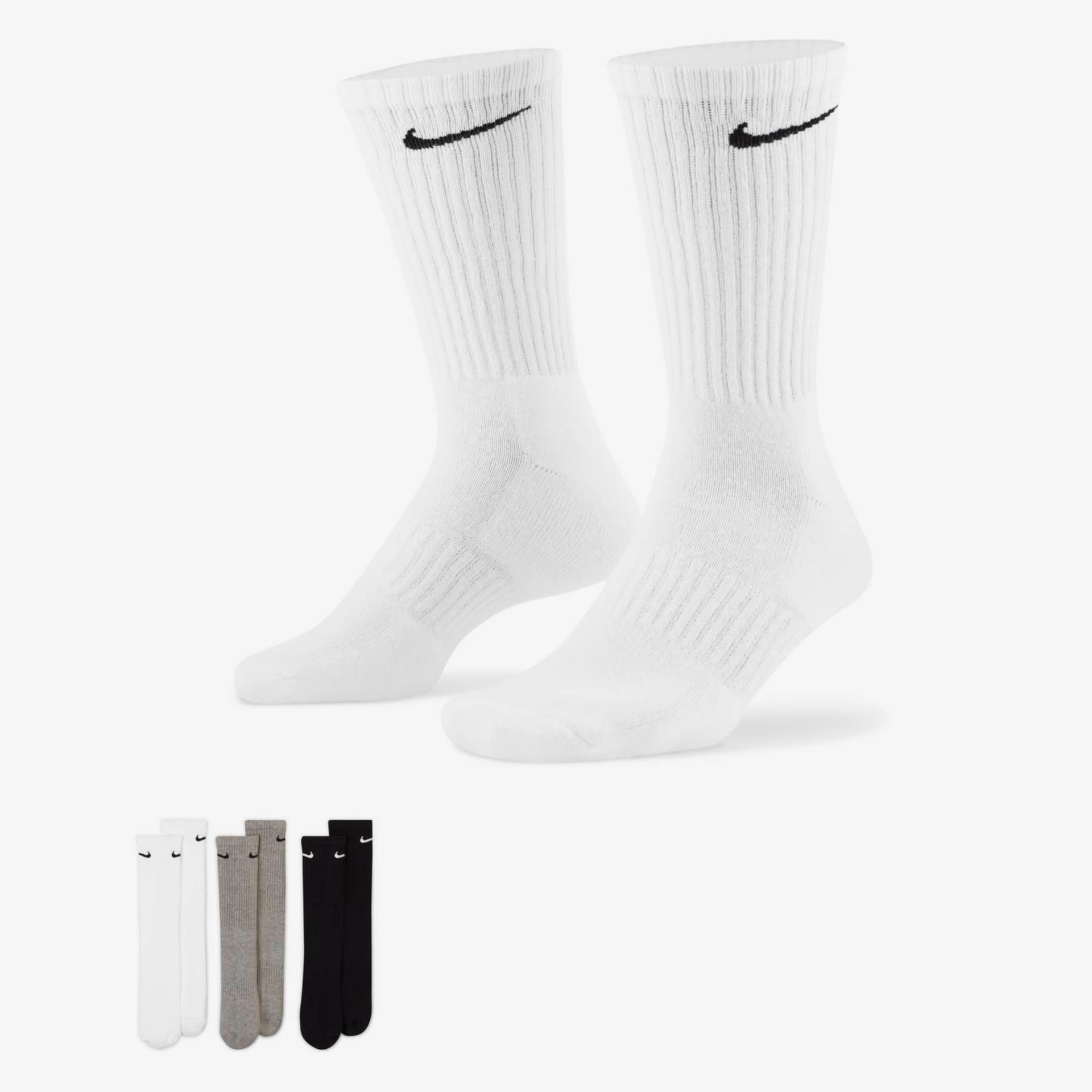 Meia Nike Everyday Cushioned (3 Pares) Unissex - Foto 1
