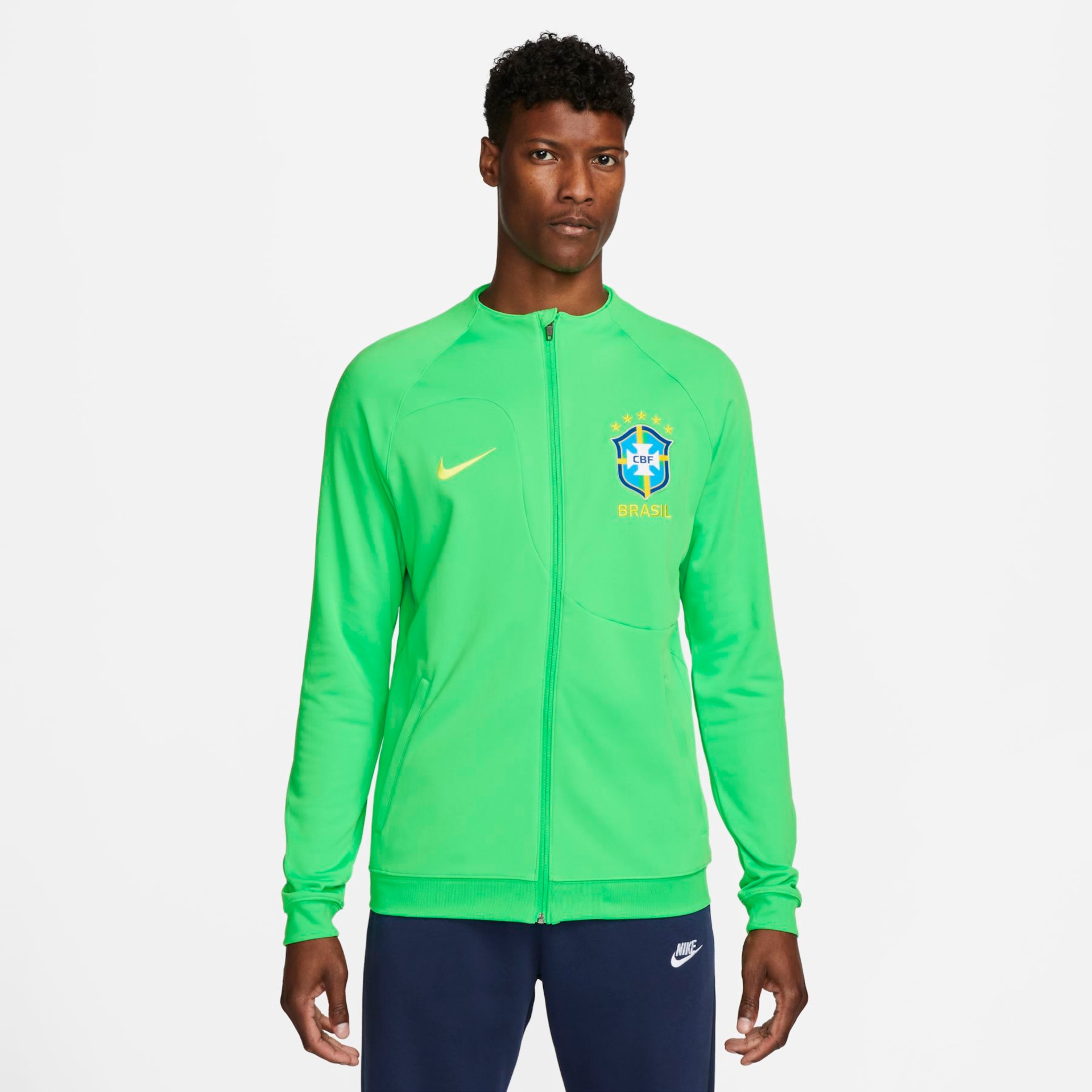 Jaqueta Nike Brasil Dri-fit Hino Masculina - Foto 1