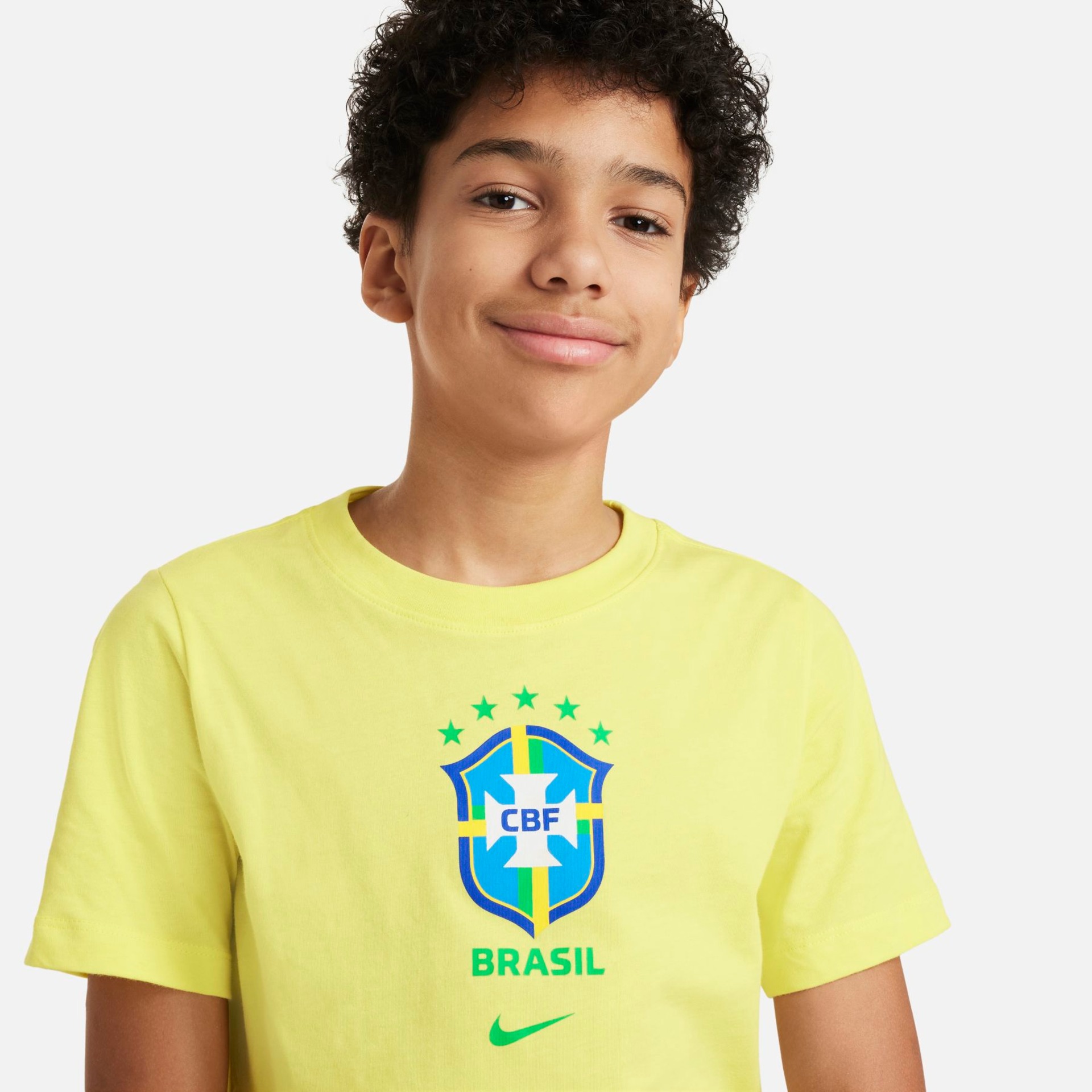 Camiseta Nike Brasil 22 Escudo Infantil - Foto 3