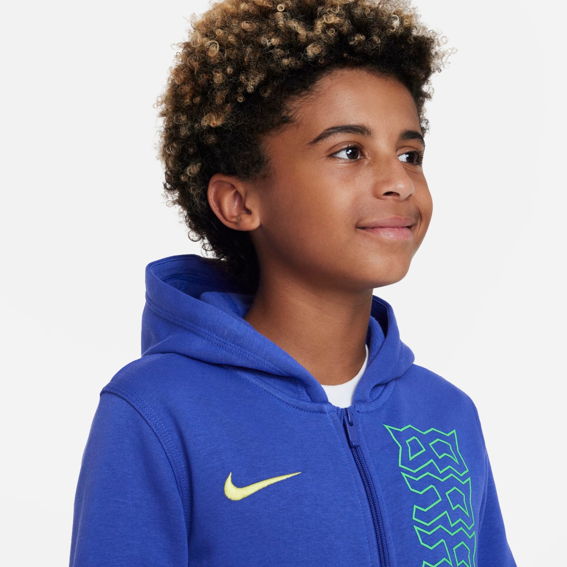 Blusão Nike Brasil Club Fleece Infantil - Foto 3