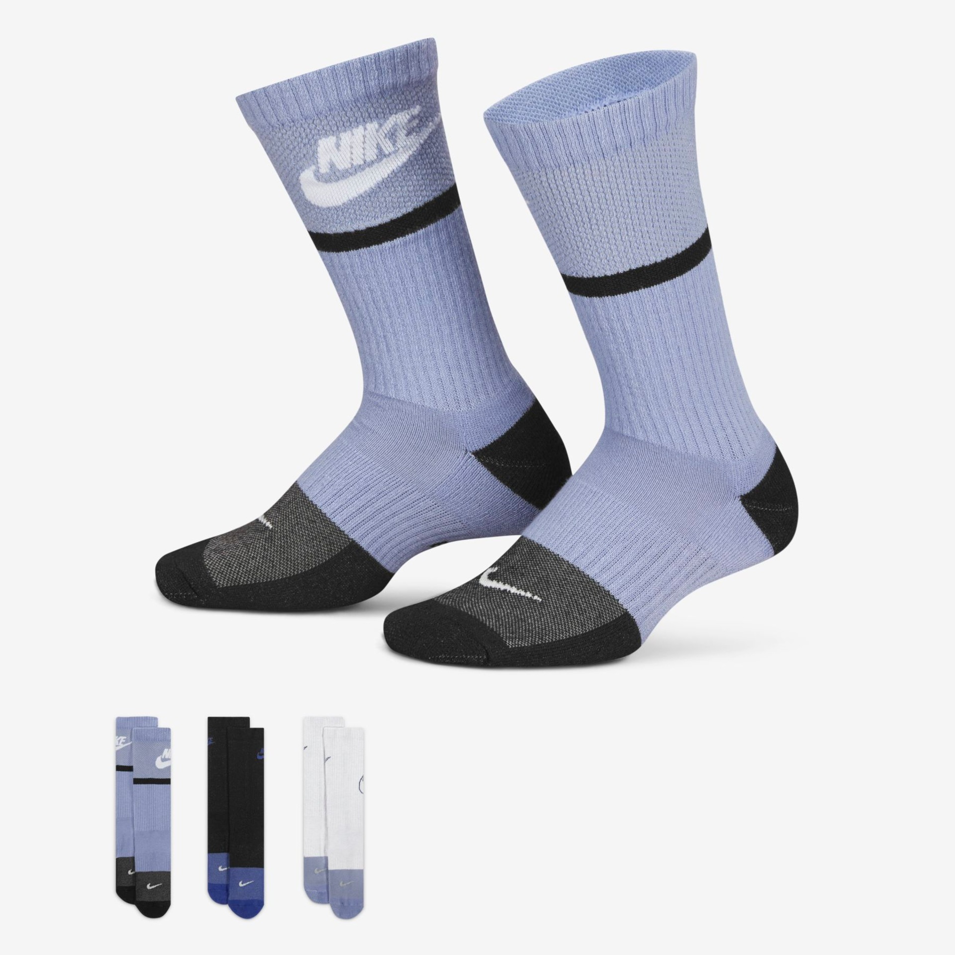 Meia Nike Everyday Cush Crew (3 Pares) Infantil - Foto 1