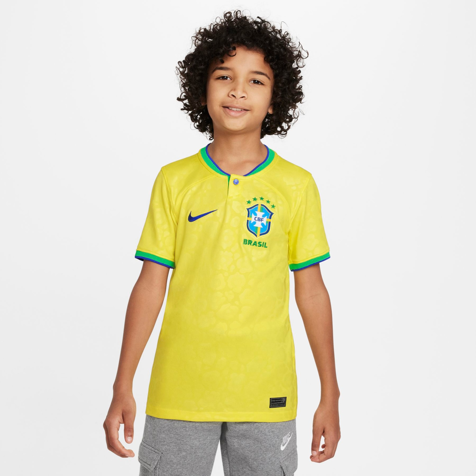 Camisa Nike Brasil I 2022/23 Torcedor Pro Infantil - Foto 1