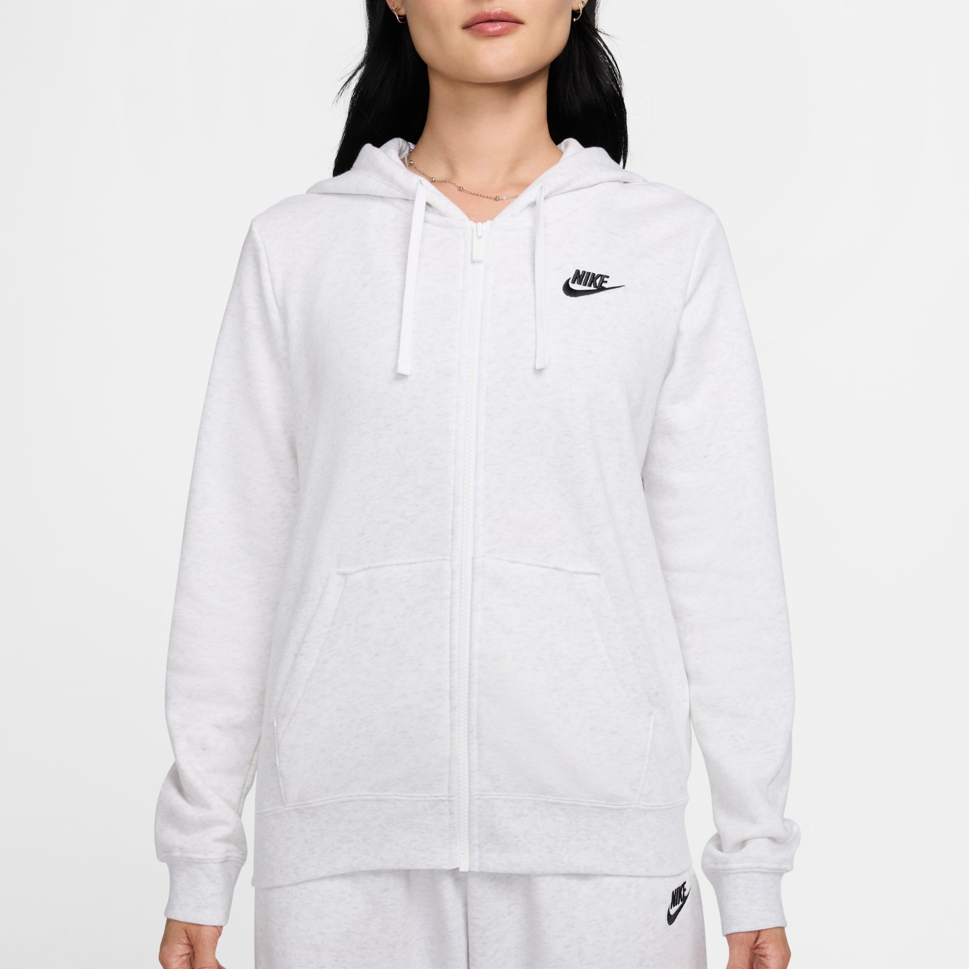 Jaqueta Nike Sportswear Club Fleece Feminina - Foto 4