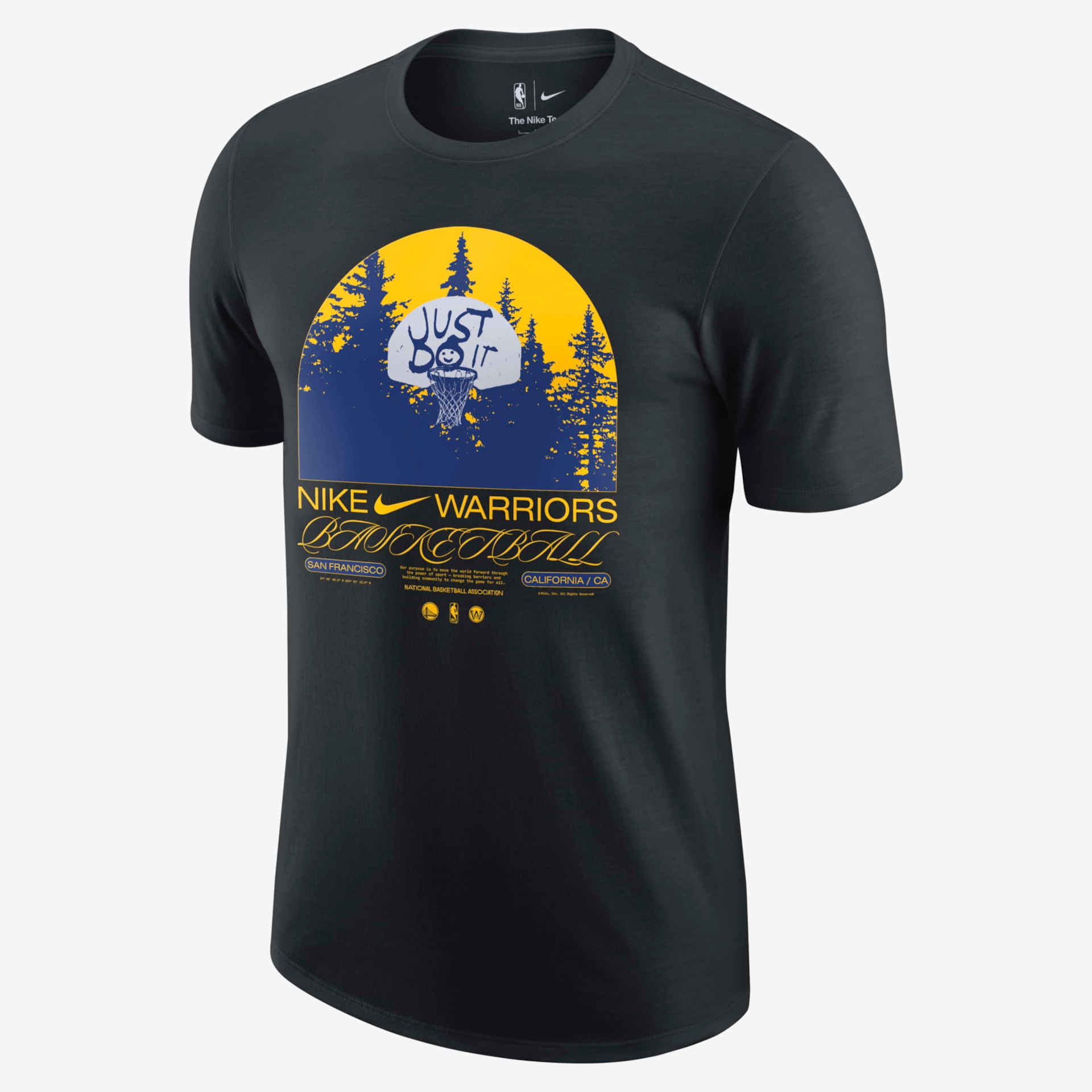 Camiseta Nike Golden State Warriors Courtside Max 90 Masculina - Foto 1