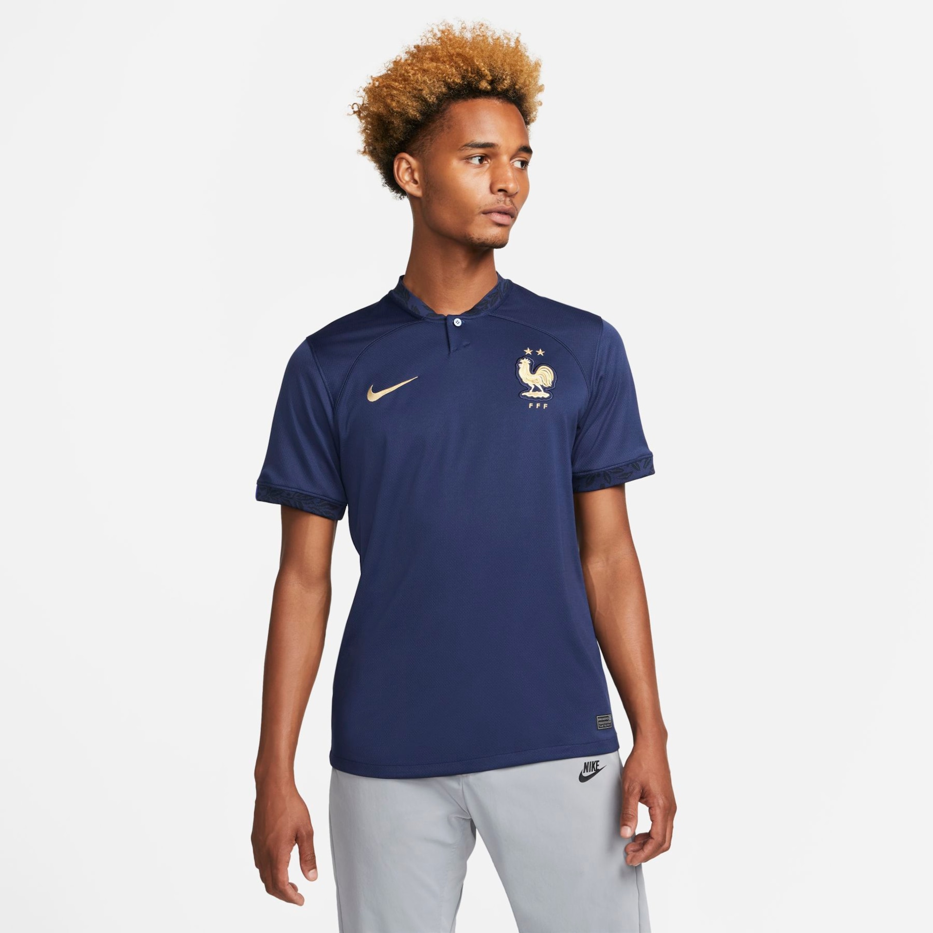 Camisa Nike França I 2022/23 Torcedor Pro Masculina - Foto 1