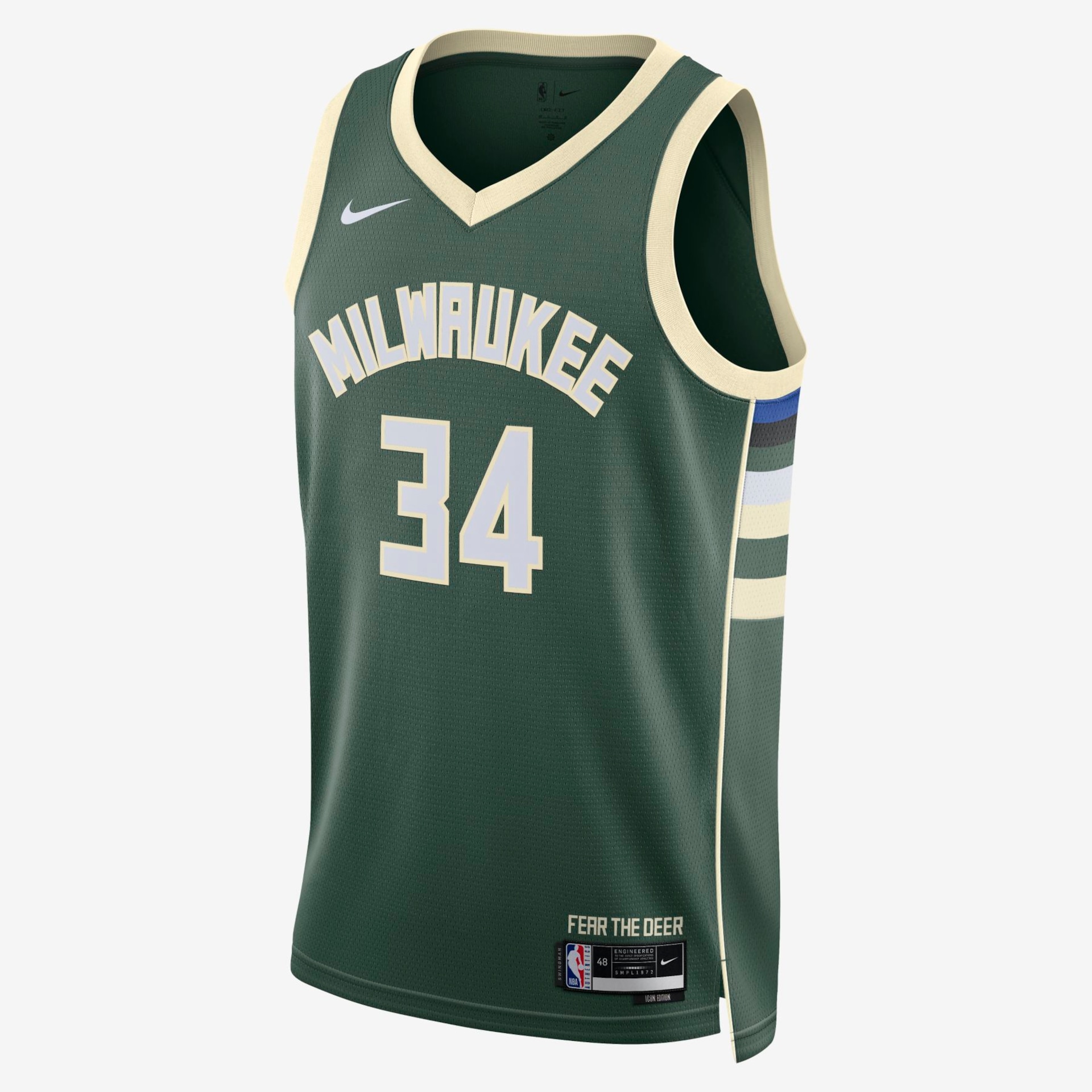 Regata Nike Milwaukee Bucks Icon Edition 2022/23 Masculina - Foto 1