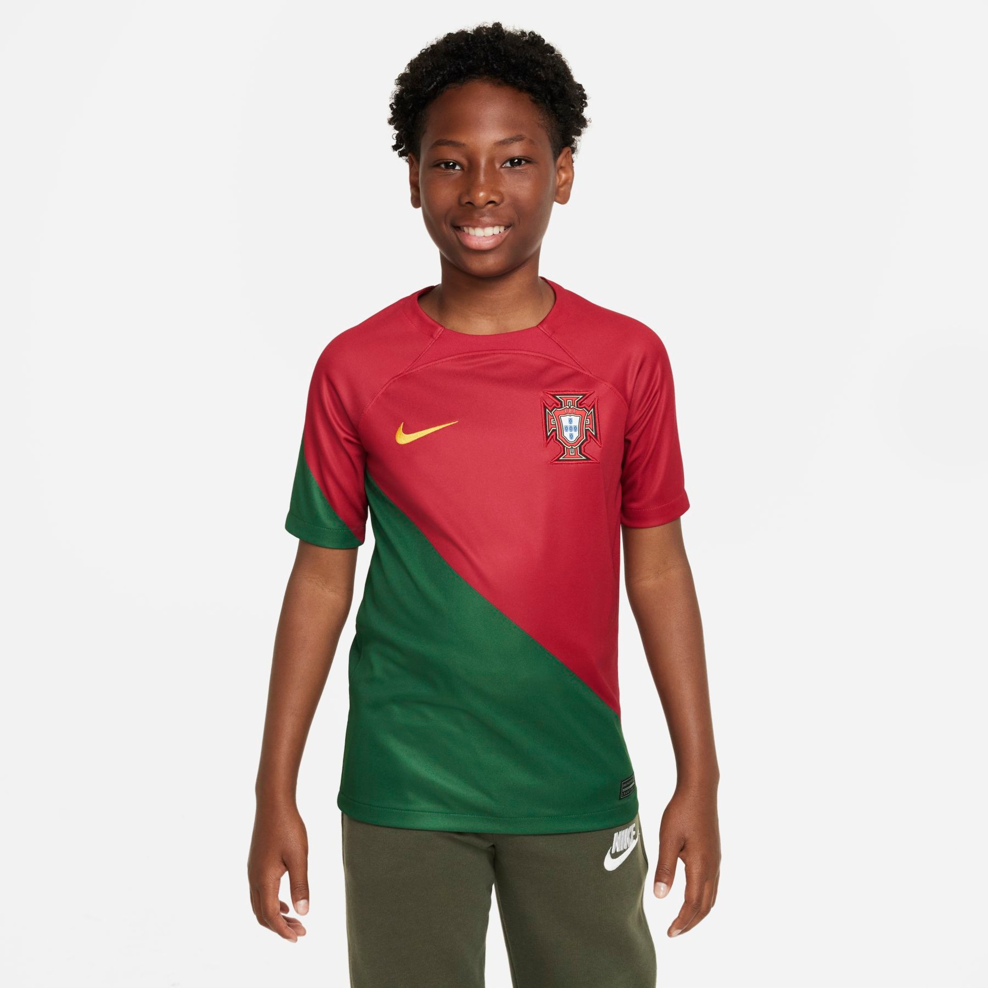 Camisa Nike Portugal I 2022/23 Torcedor Pro Infantil - Foto 1