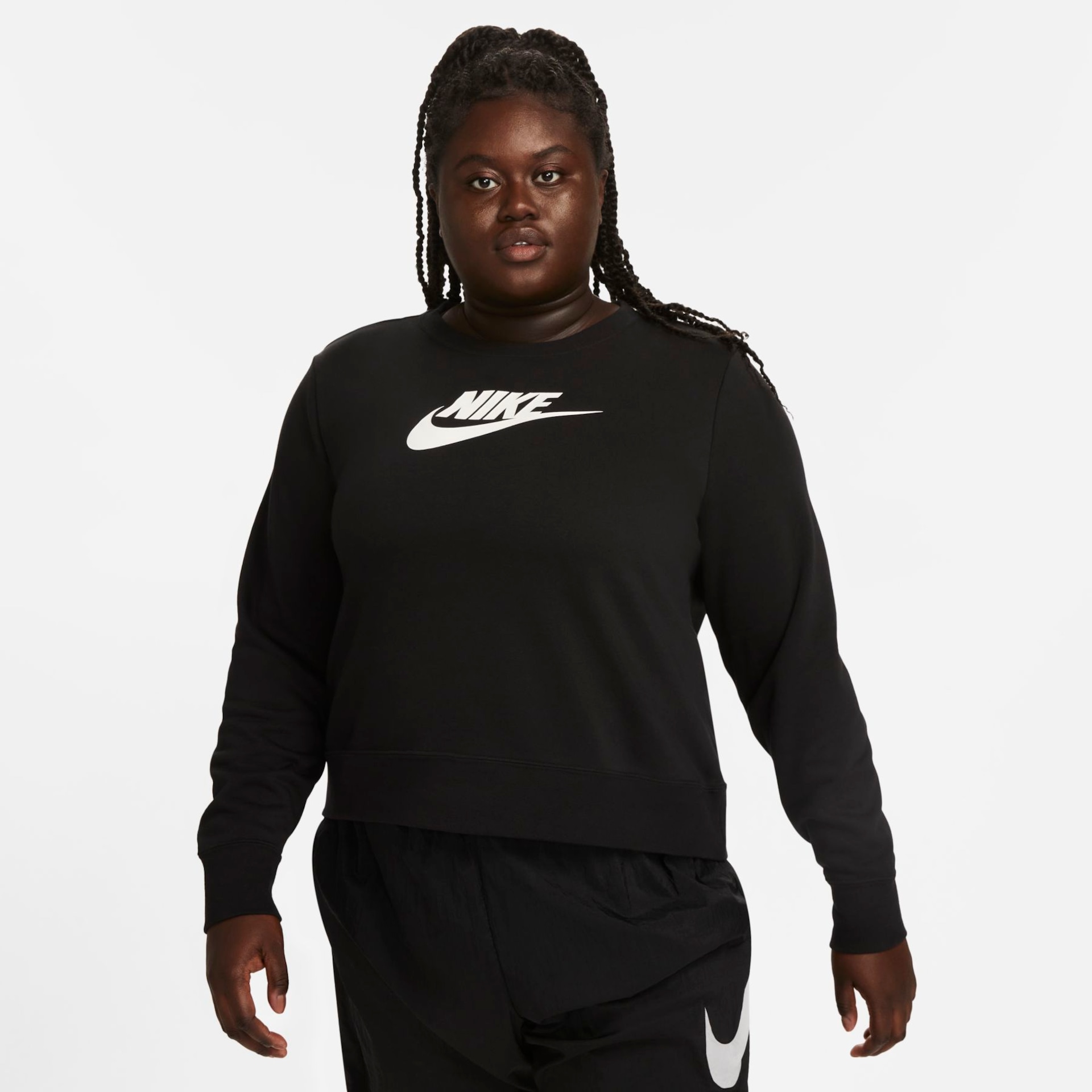 Plus Size - Blusão Nike Sportswear Club Fleece Feminino - Foto 1