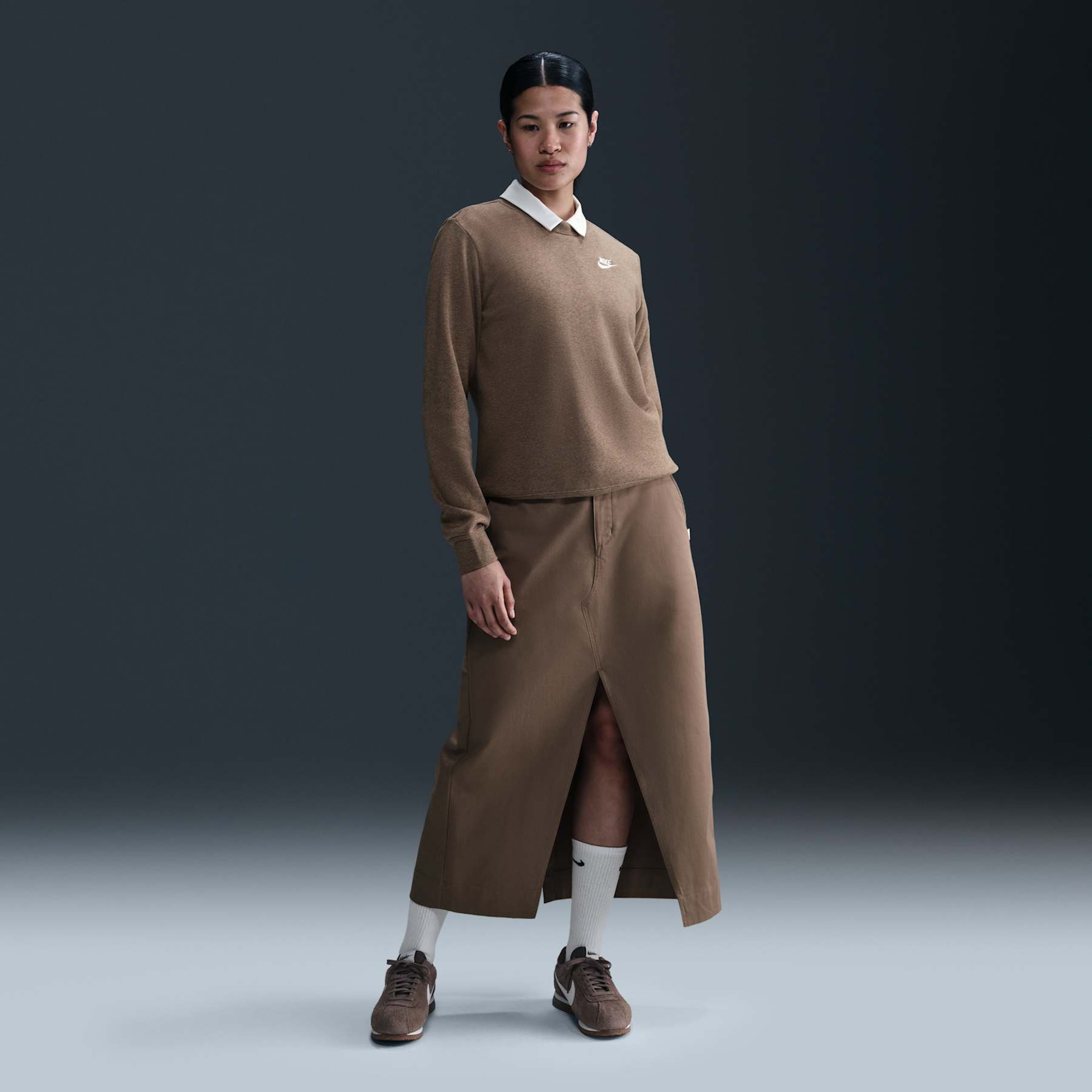 Blusão Nike Sportswear Club Fleece Crew Feminino - Foto 4