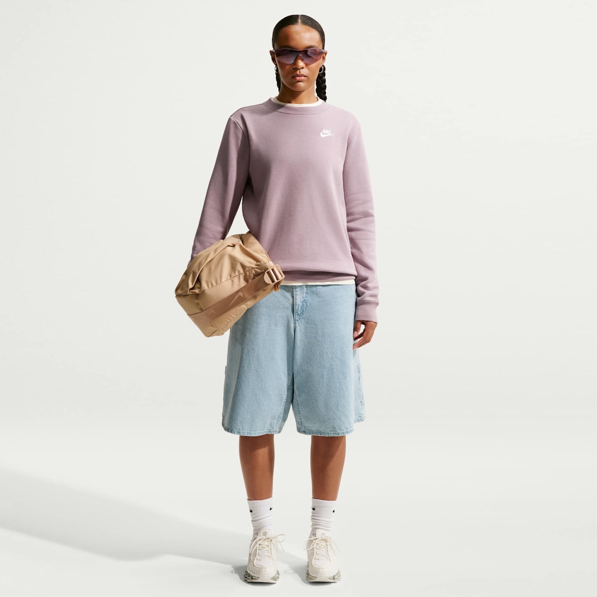 Blusão Nike Sportswear Club Fleece Crew Feminino - Foto 4