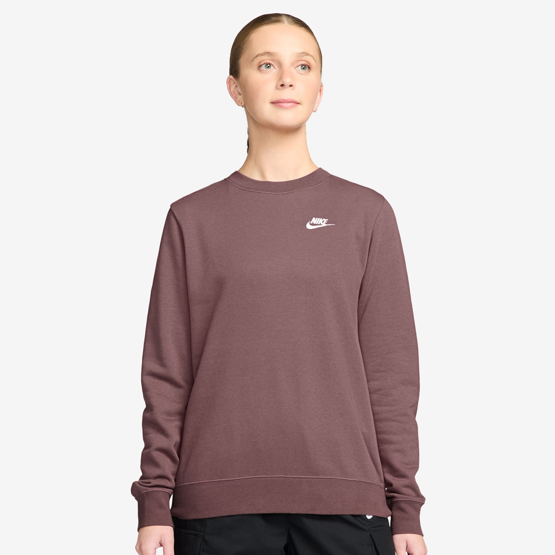 Blusão Nike Sportswear Club Fleece Crew Feminino - Foto 1