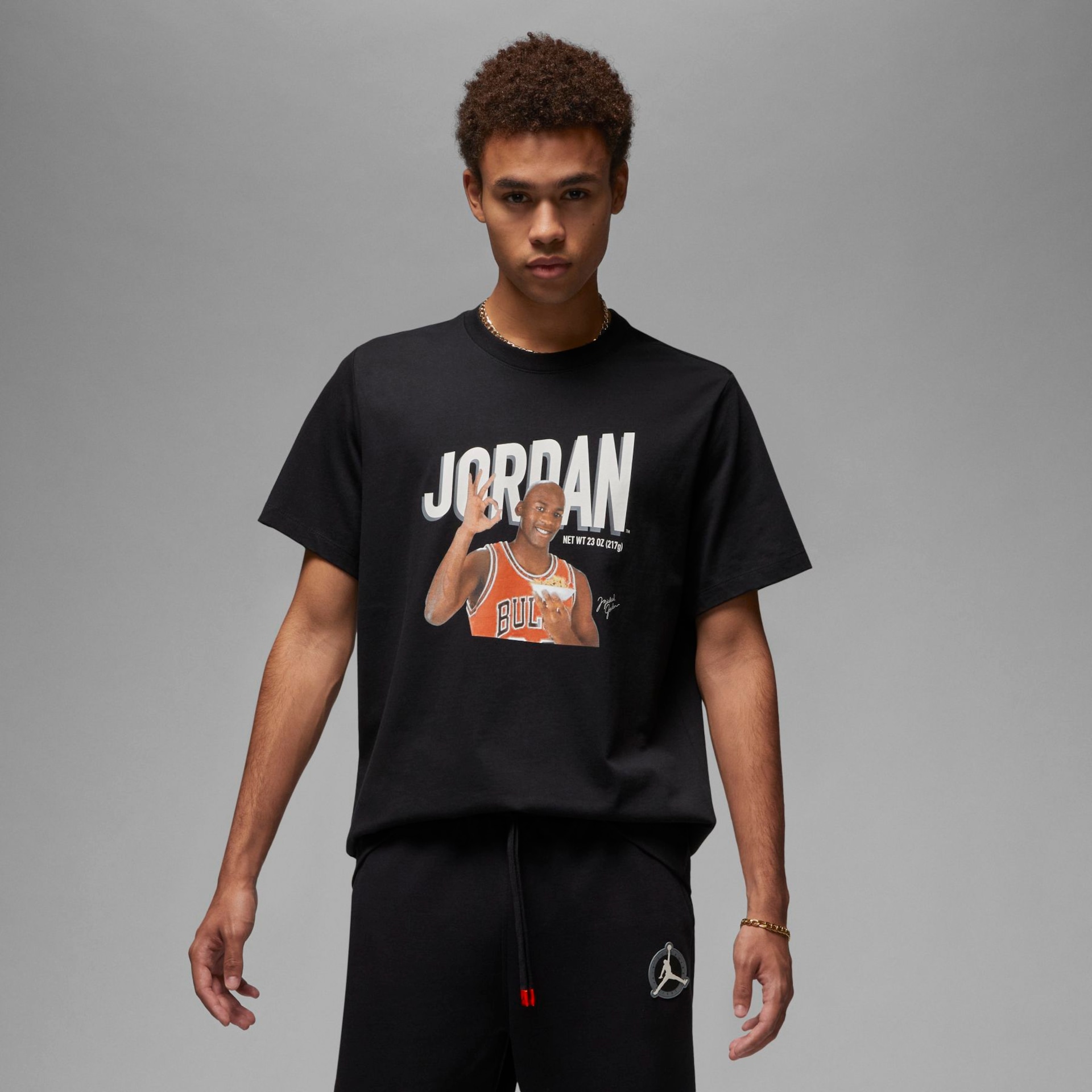 Camiseta Jordan Fleece MVP Crew Masculina - Foto 1