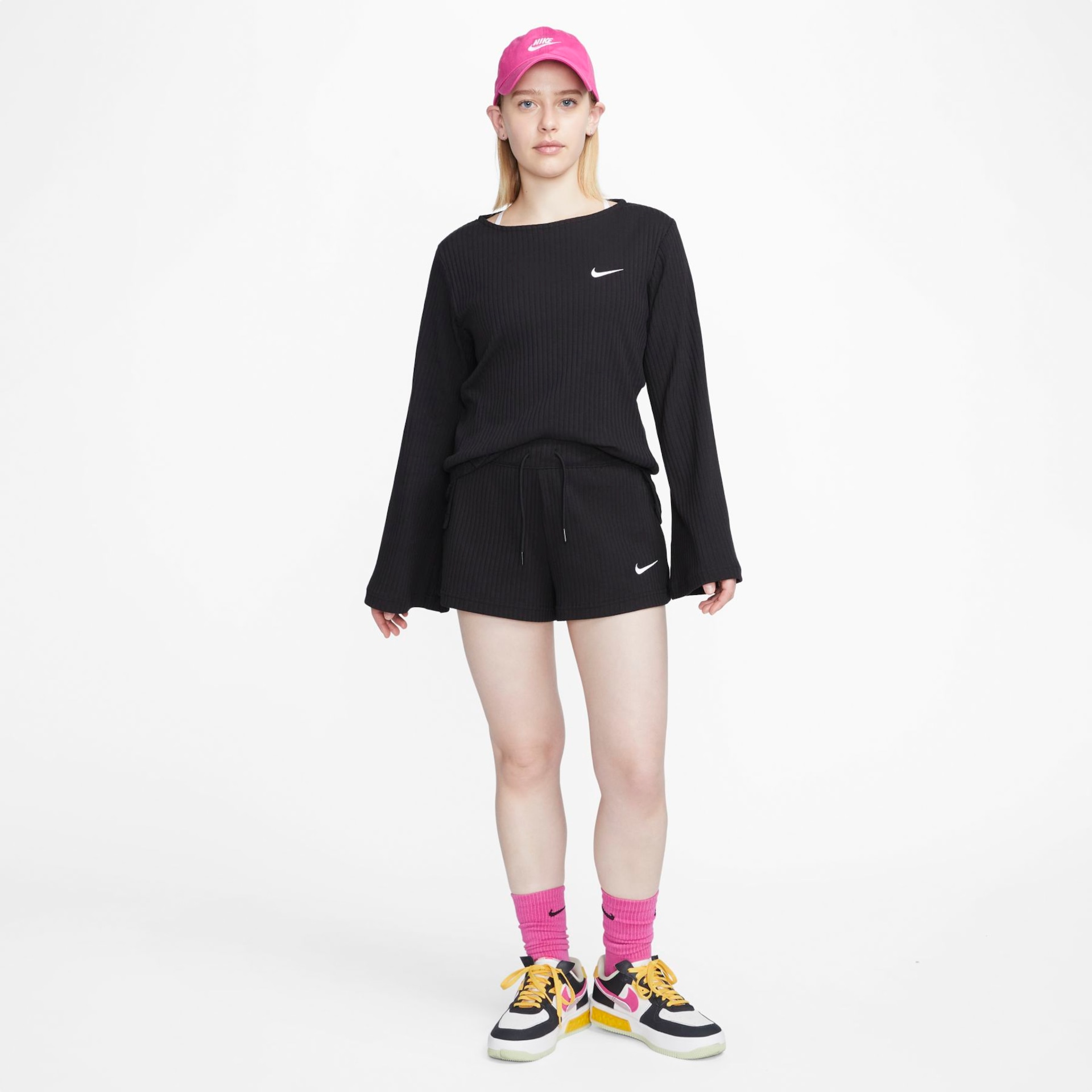 Shorts Nike Sportswear Rib Jersey Feminino - Foto 5