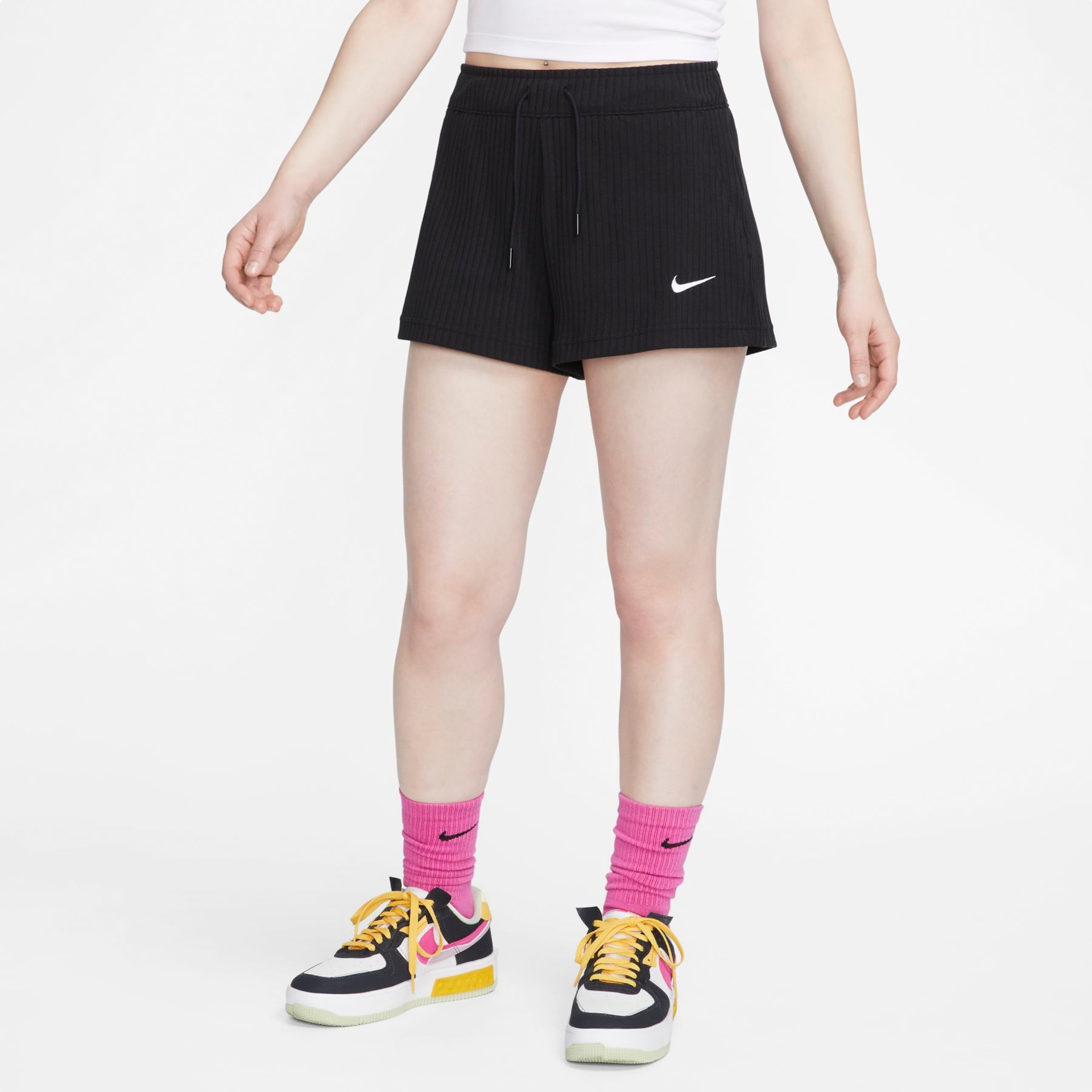 Shorts Nike Sportswear Rib Jersey Feminino - Foto 1