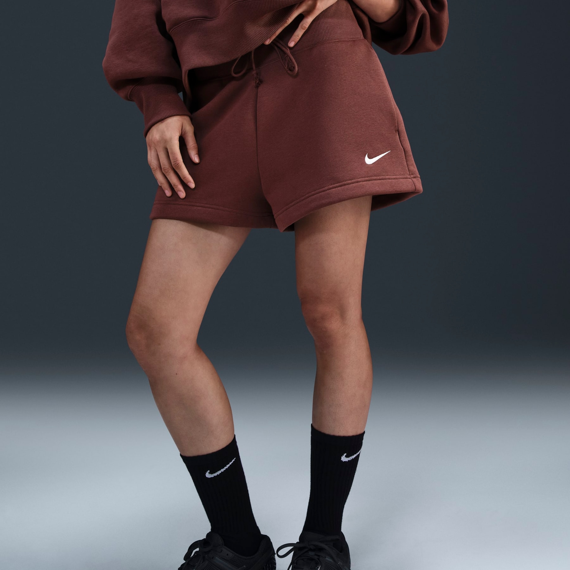 Shorts Nike Sportswear Phoenix Fleece Feminino - Foto 2