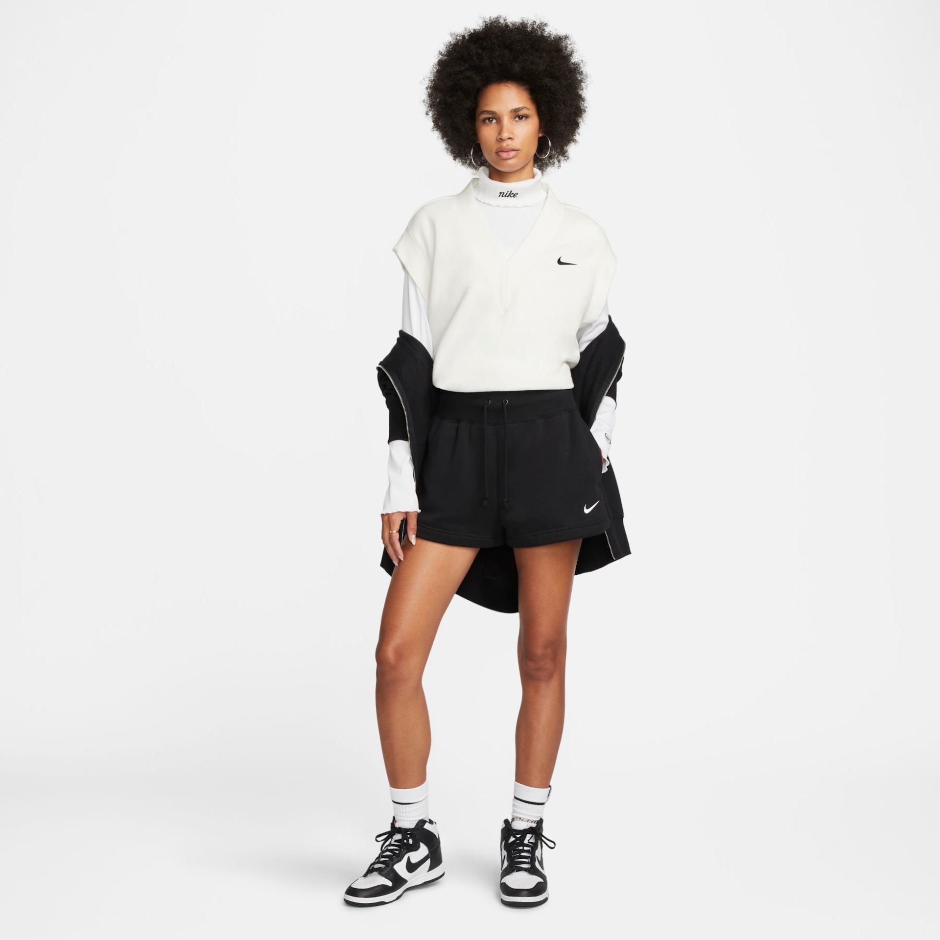 Shorts Nike Sportswear Phoenix Fleece Feminino - Foto 10