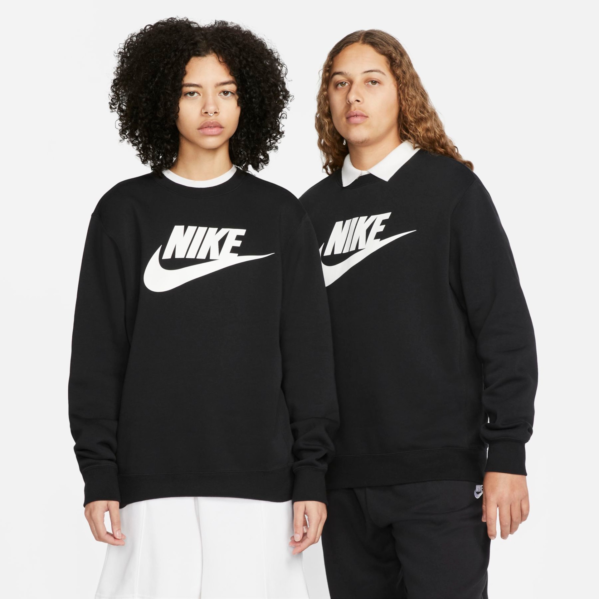 Blusão Nike Sportswear Club Fleece Crew Masculino - Foto 1