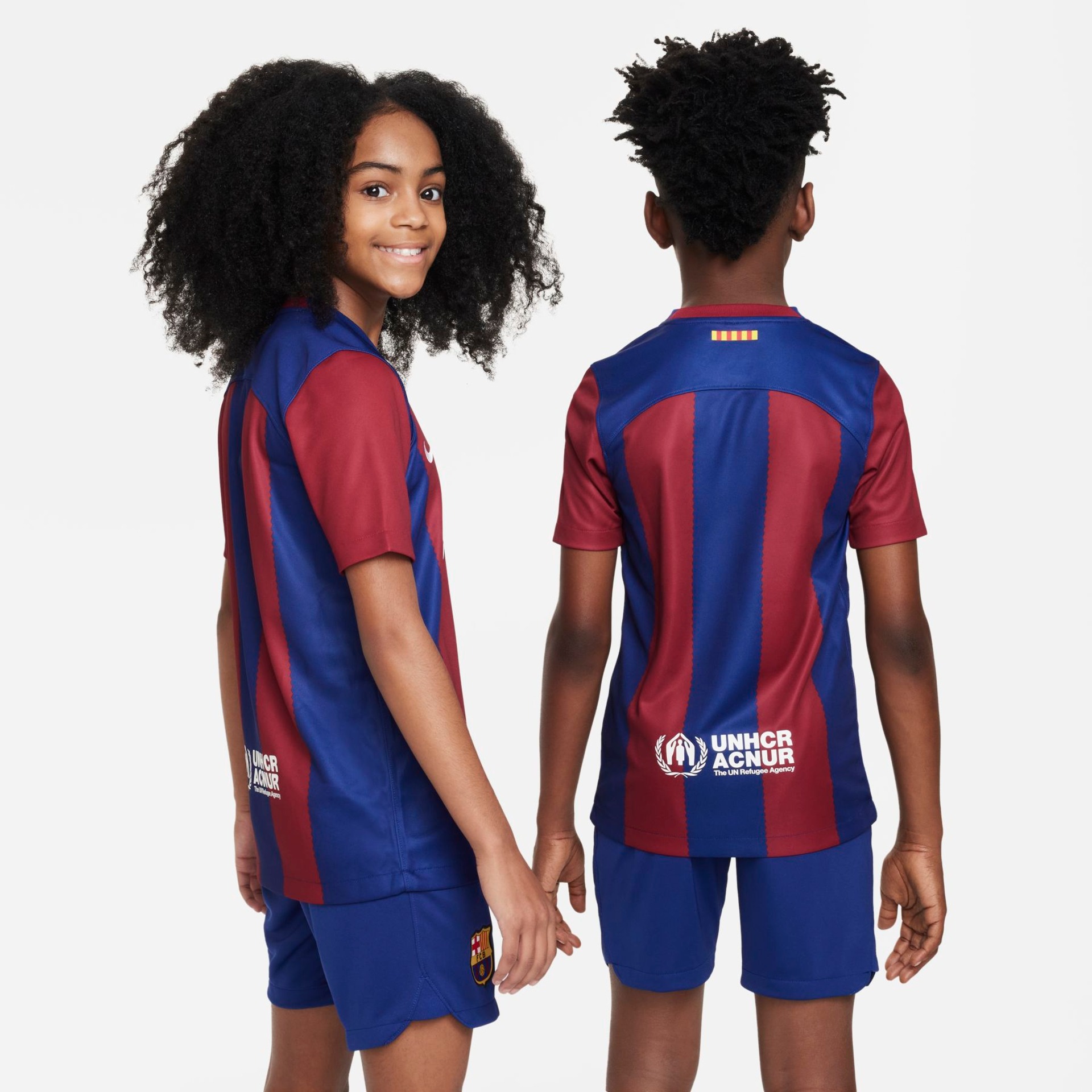 Camisa Nike Barcelona I 2023/24 Torcedor Pro Infantil - Foto 2