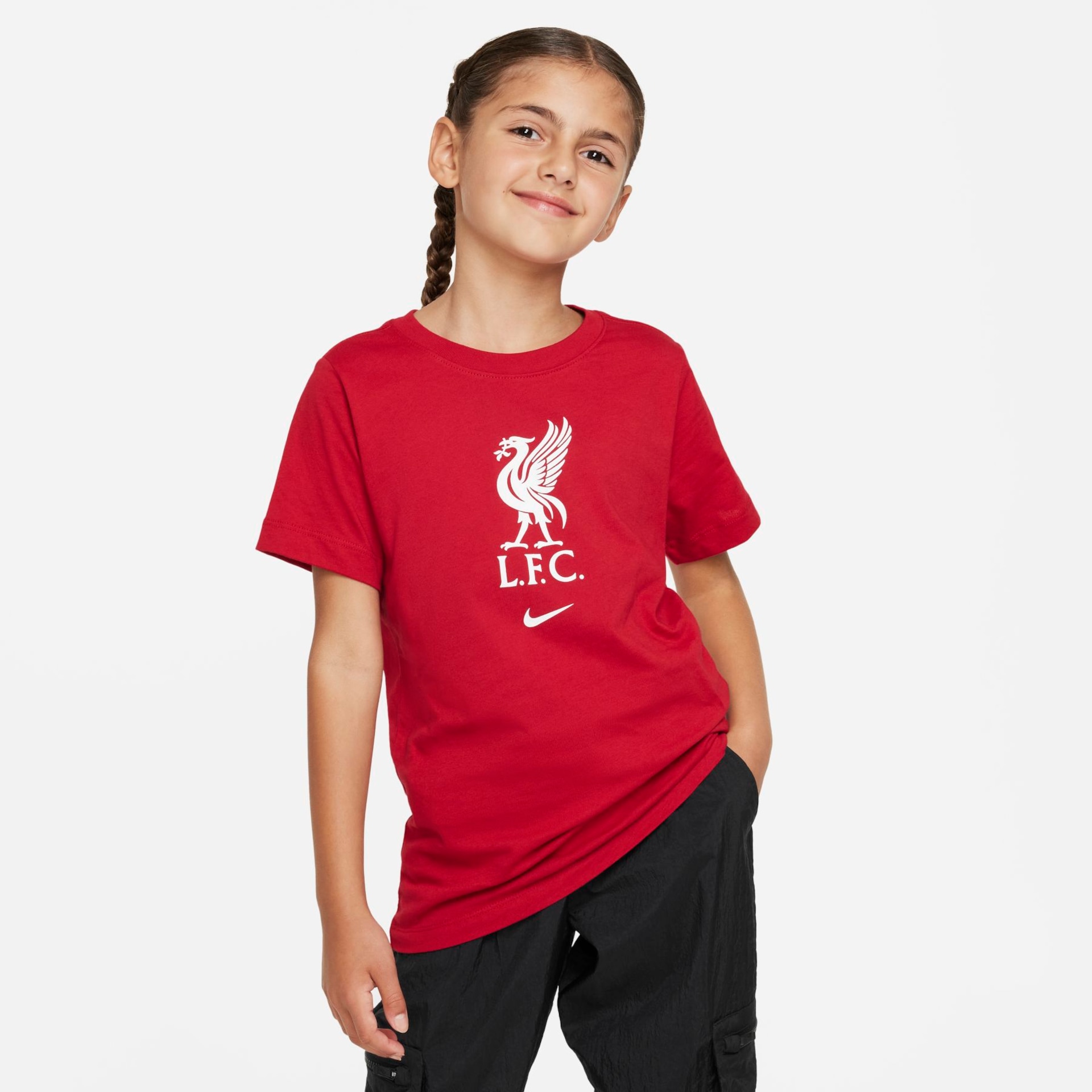 Camiseta Nike Liverpool Crest Infantil - Foto 1