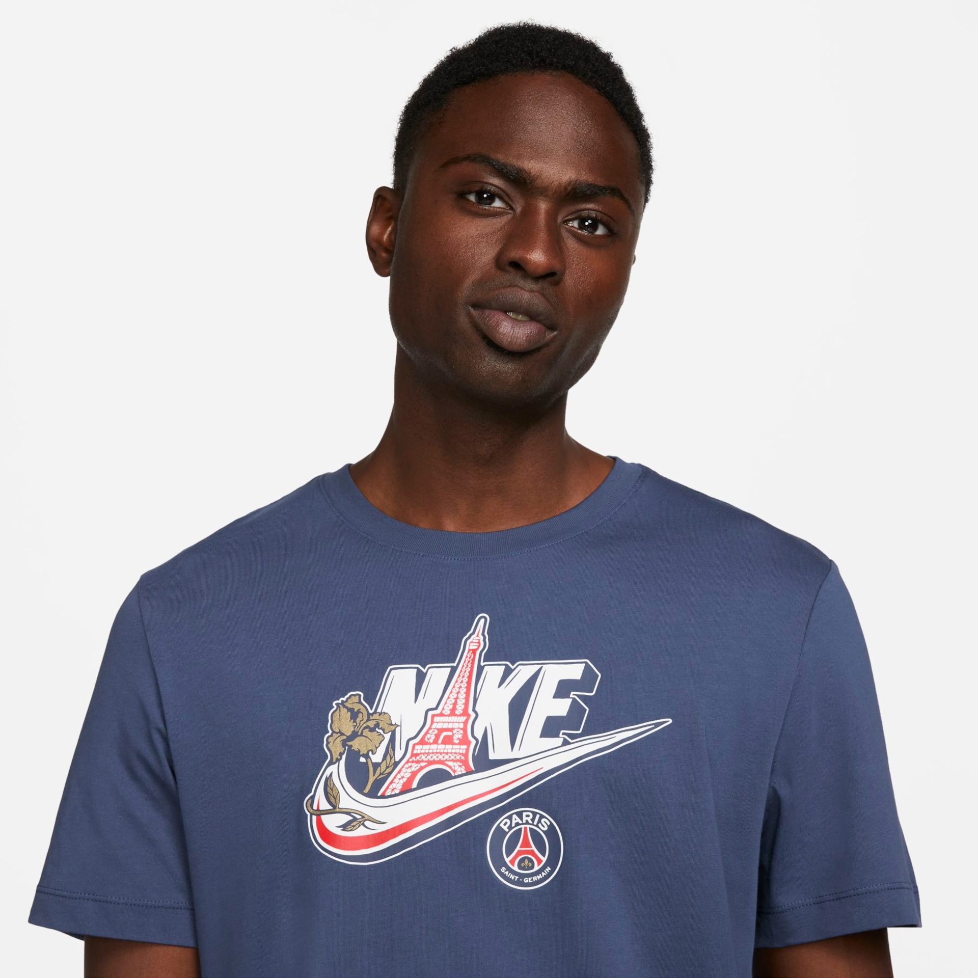 Camiseta Nike Paris Saint-Germain Futura Masculina - Foto 3