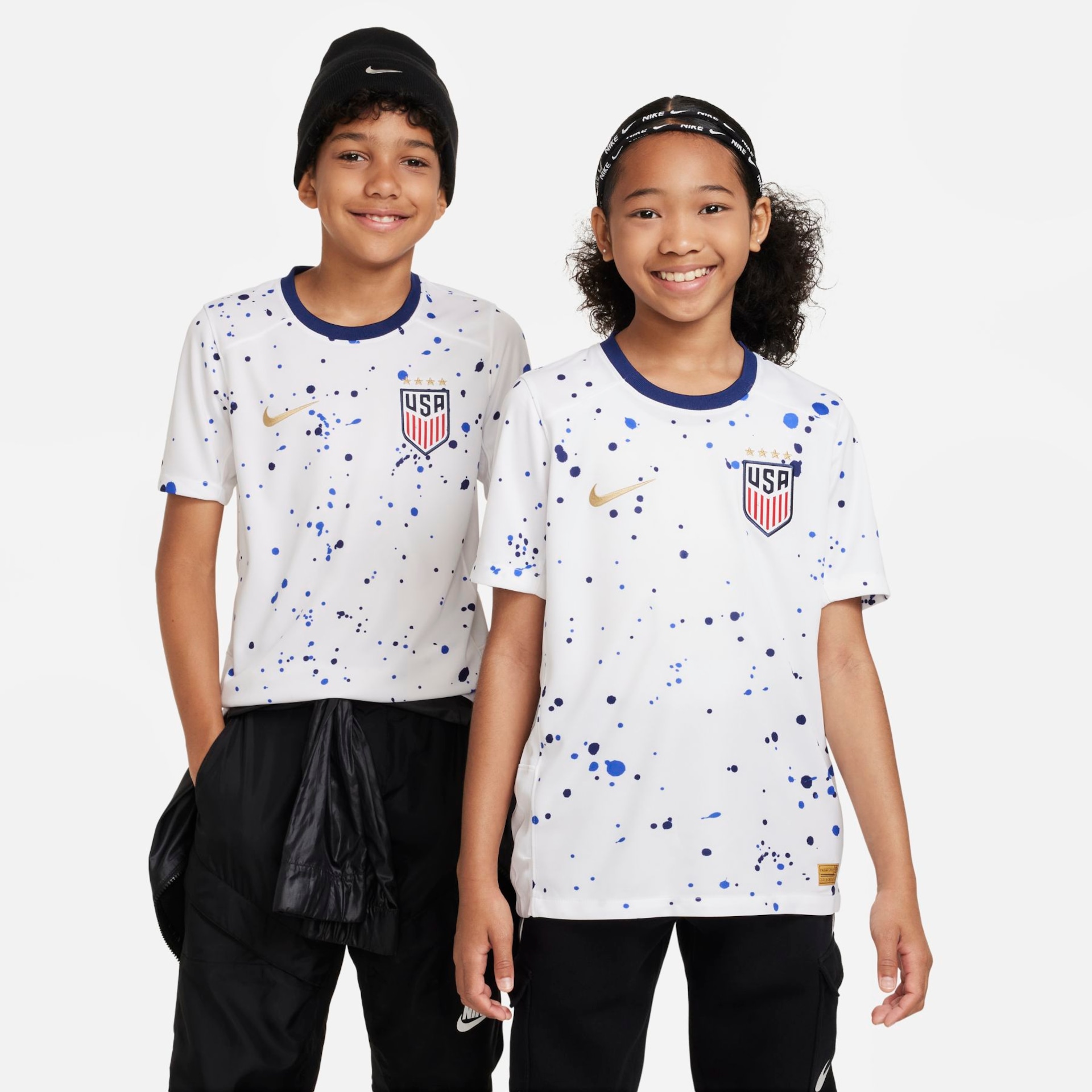 Camisa Nike Estados Unidos I 2023/24 Torcedor Pro Infantil - Foto 1