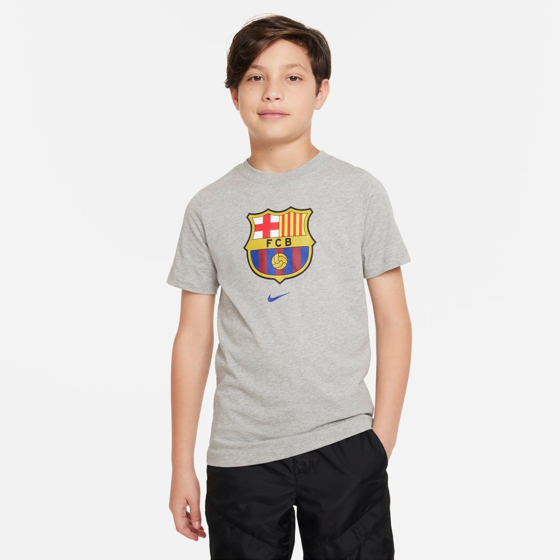 Camiseta Nike Barcelona Crest Infantil - Foto 1