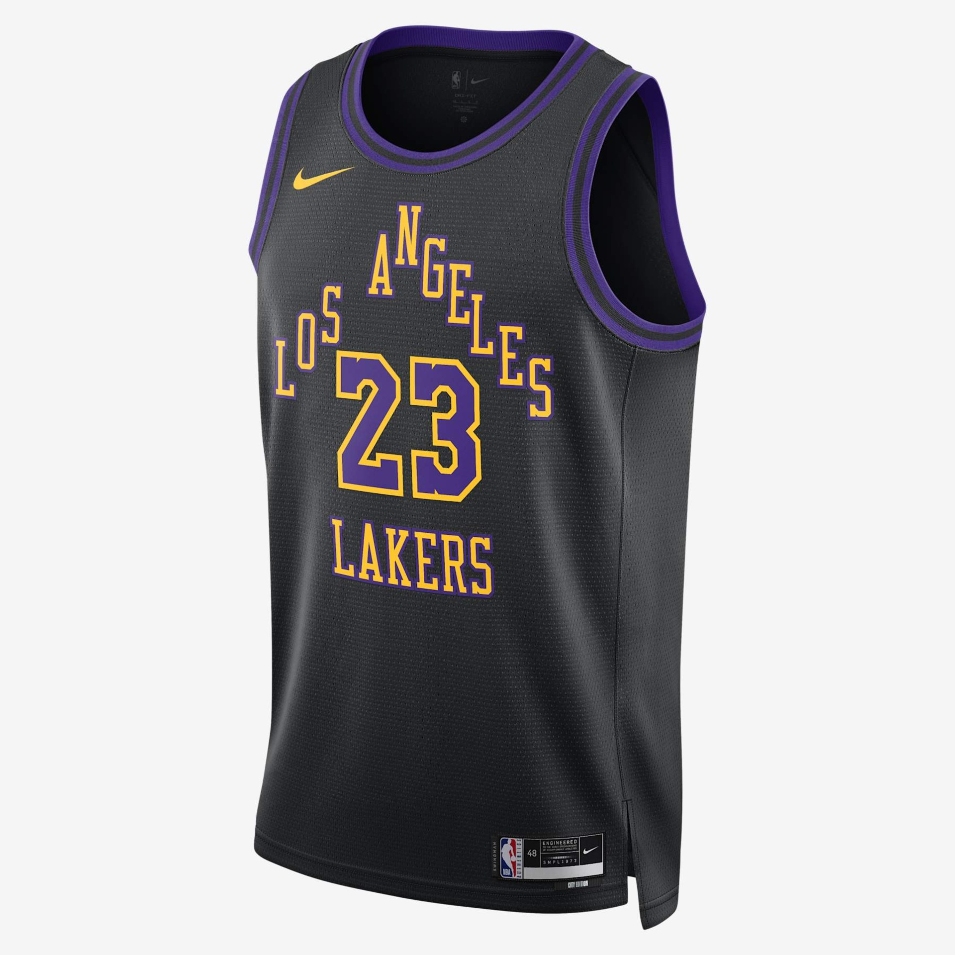 Regata Nike Los Angeles Lakers 2023/24 City Edition Masculina - Foto 1