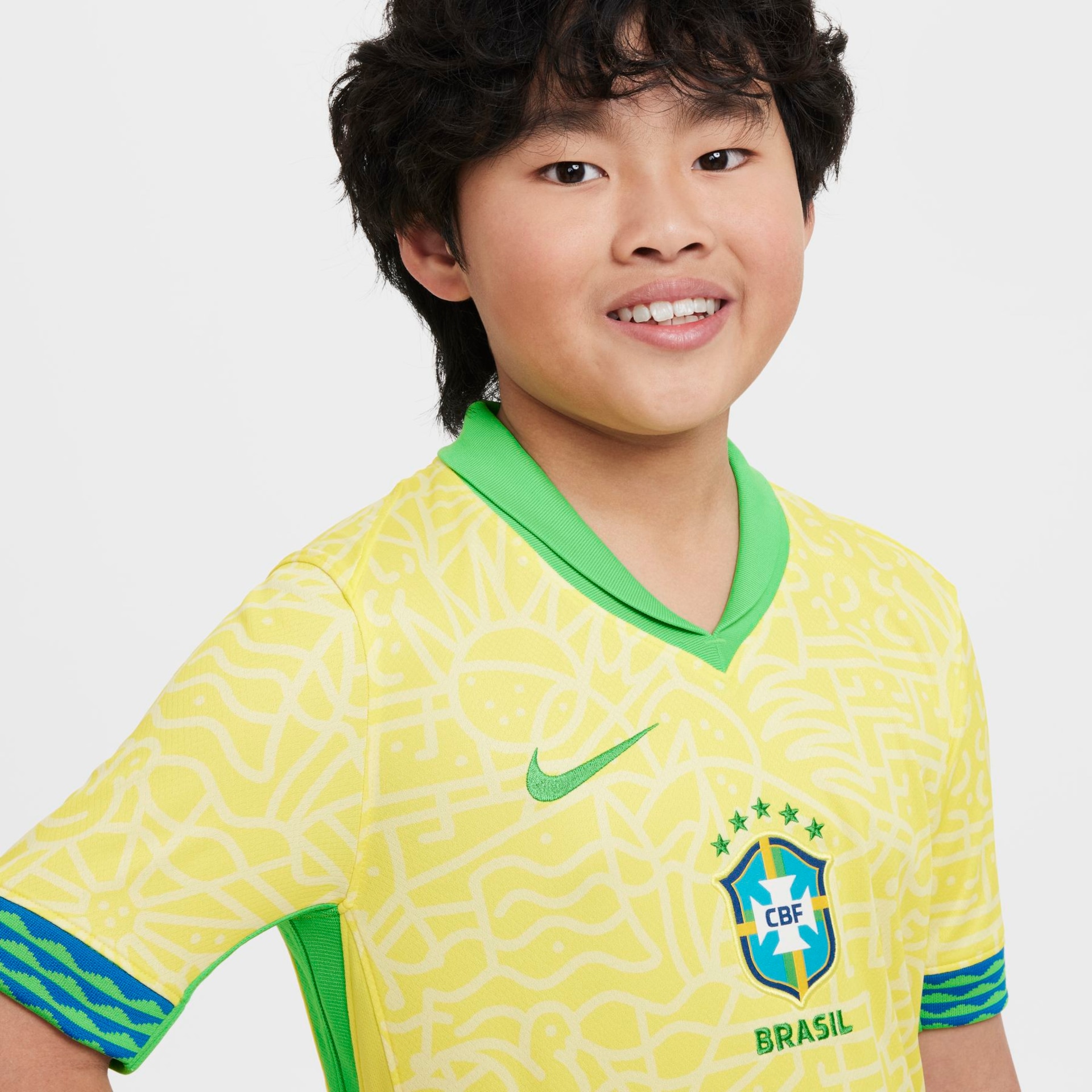 Camisa Nike Brasil I 2024/25 Torcedor Pro Infantil - Foto 3