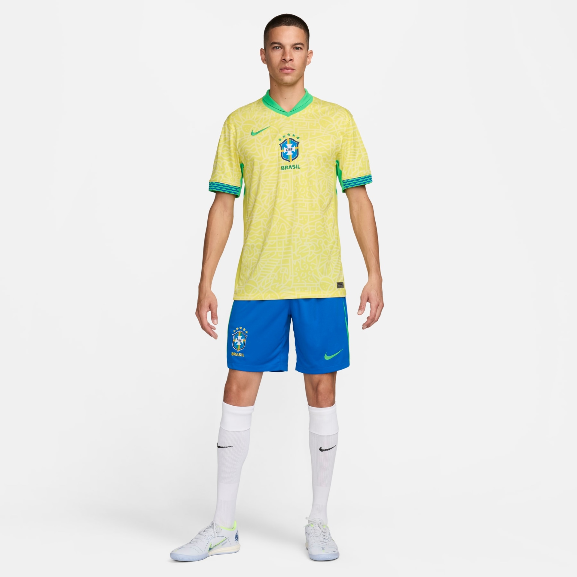 Shorts Nike Brasil I 2024/25 Torcedor Pro Masculino - Foto 6