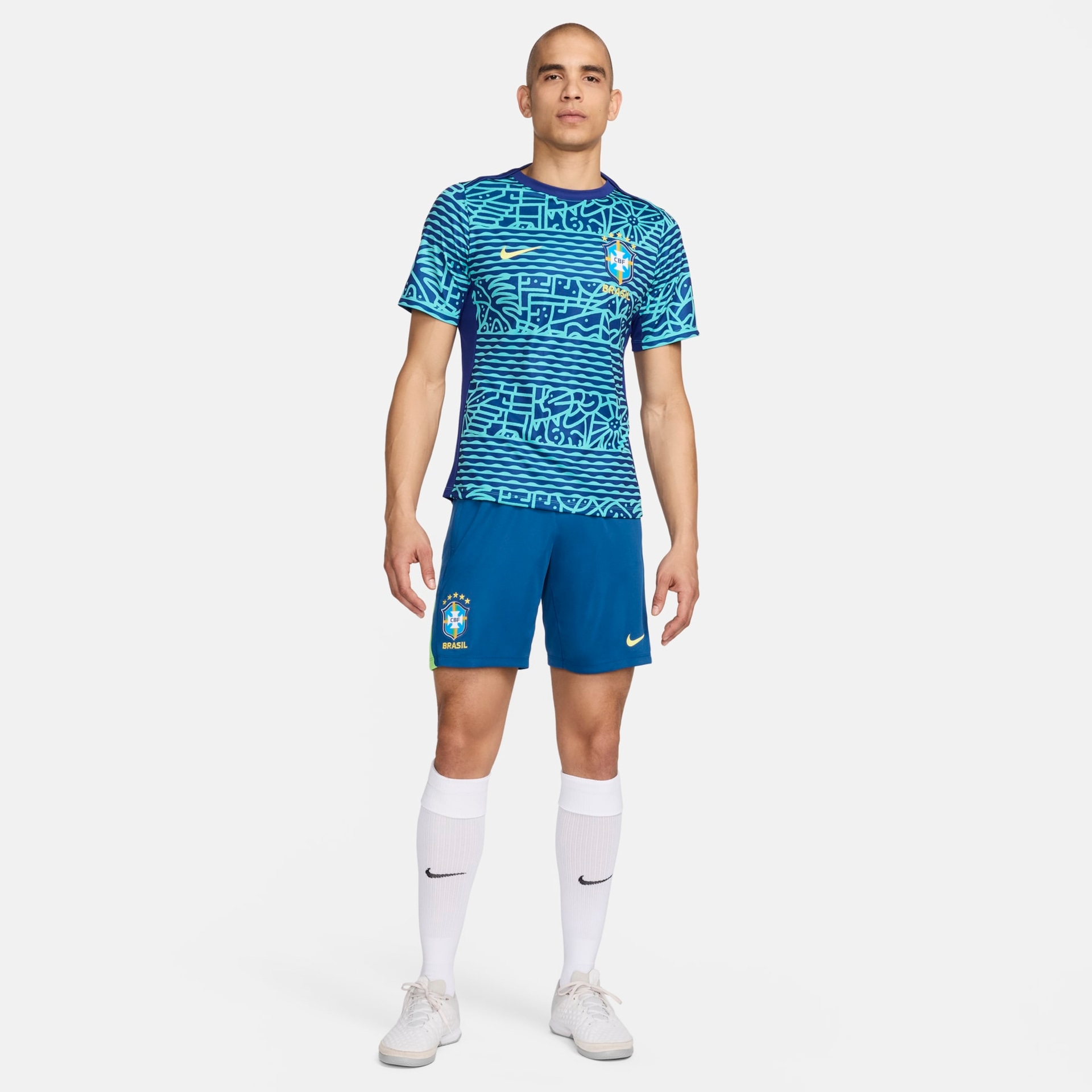 Camisa Nike Brasil Pré-Jogo Academy Pro Masculina - Foto 7