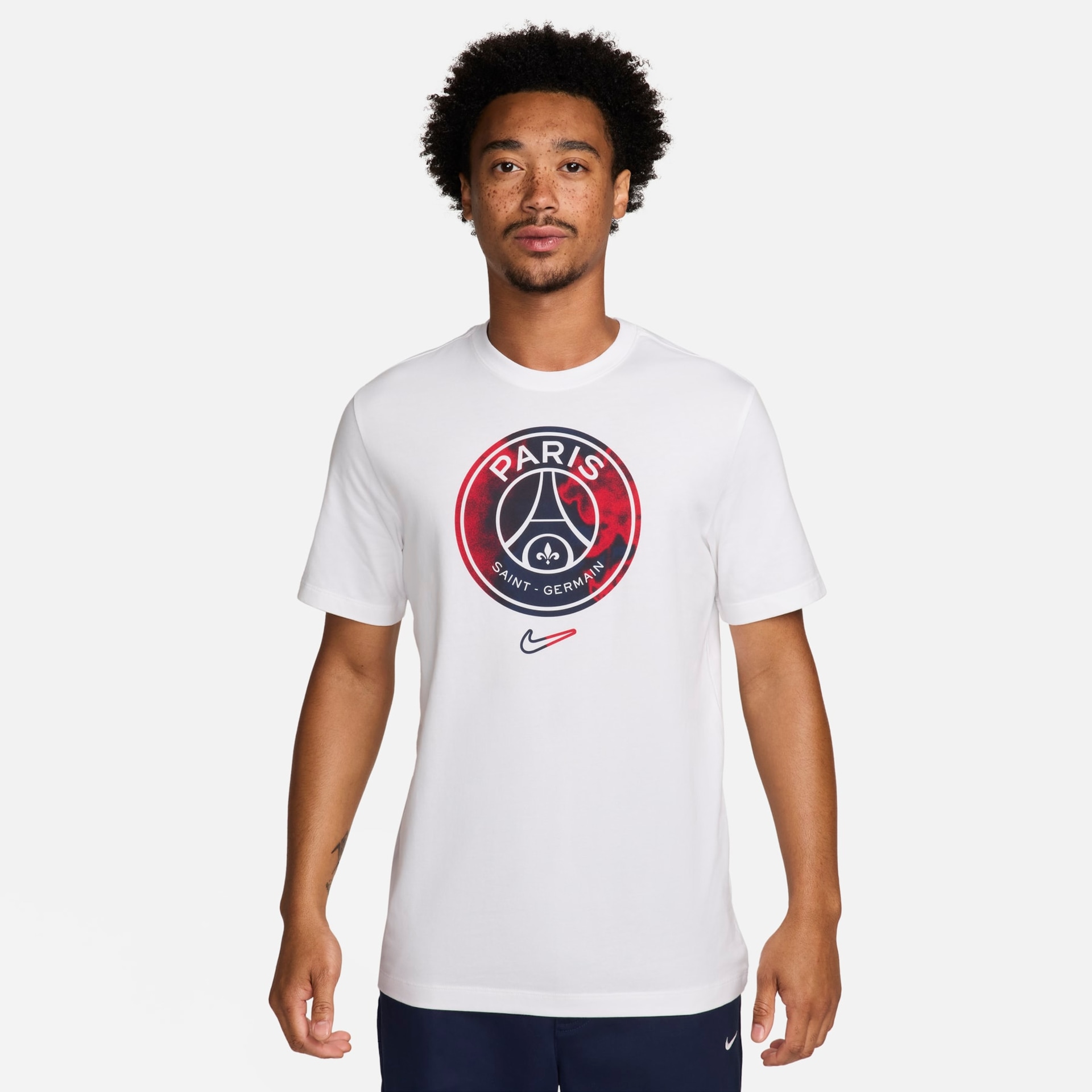 Camiseta Nike Paris Saint-Germain Crest Masculina - Foto 1