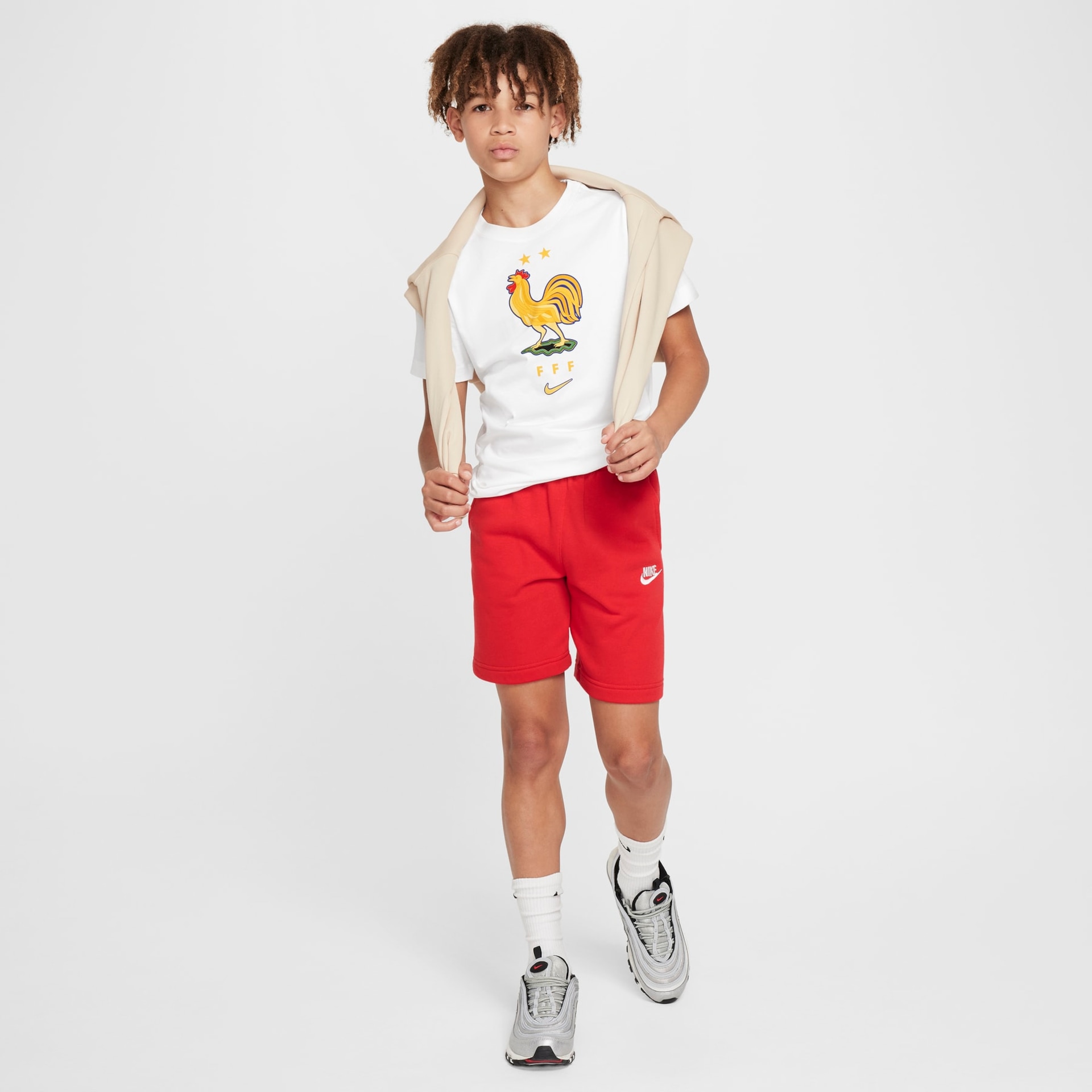 Camiseta Nike França Crest Infantil - Foto 4