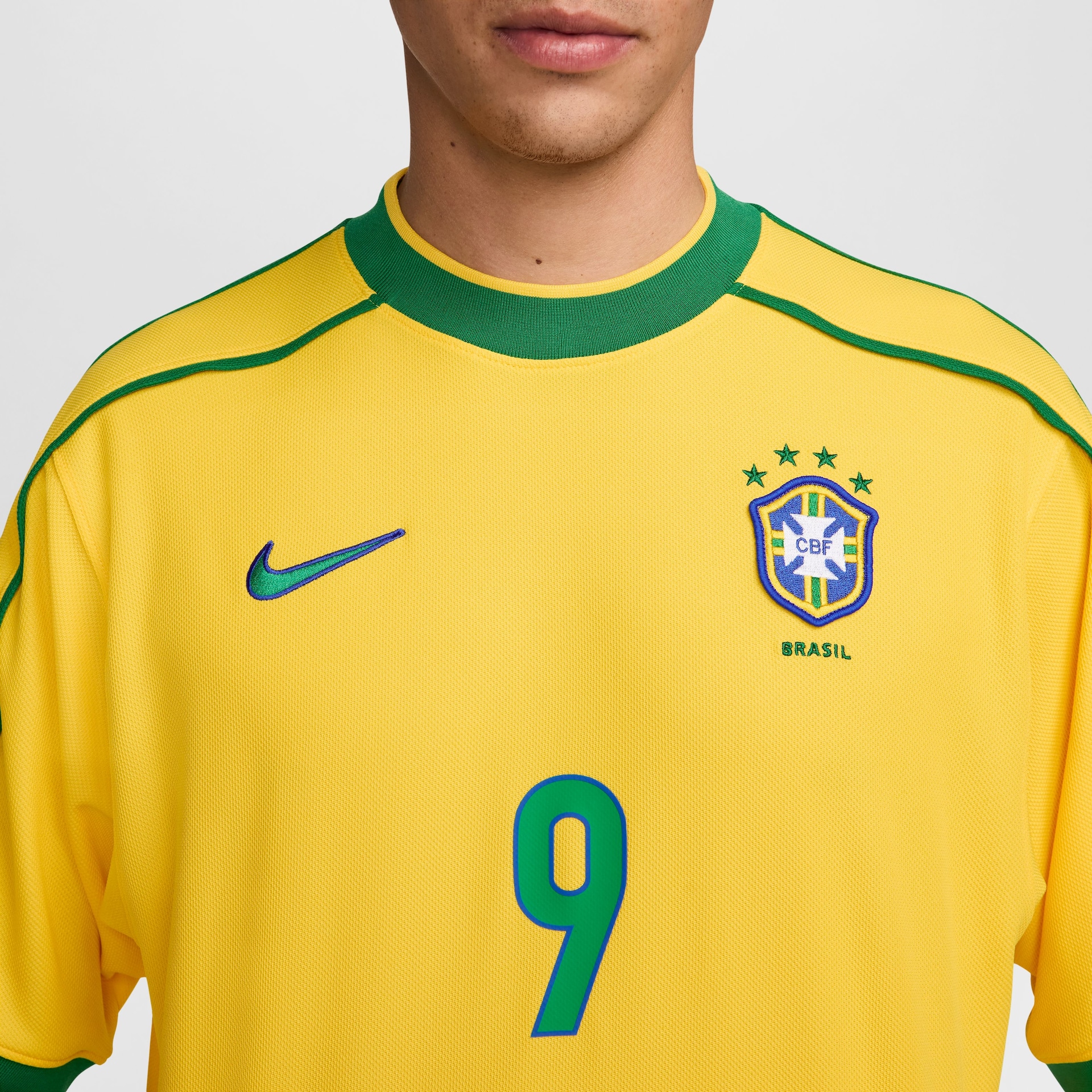 Camisa Nike Reedição Brasil 1998 Ronaldo Masculina - Foto 4