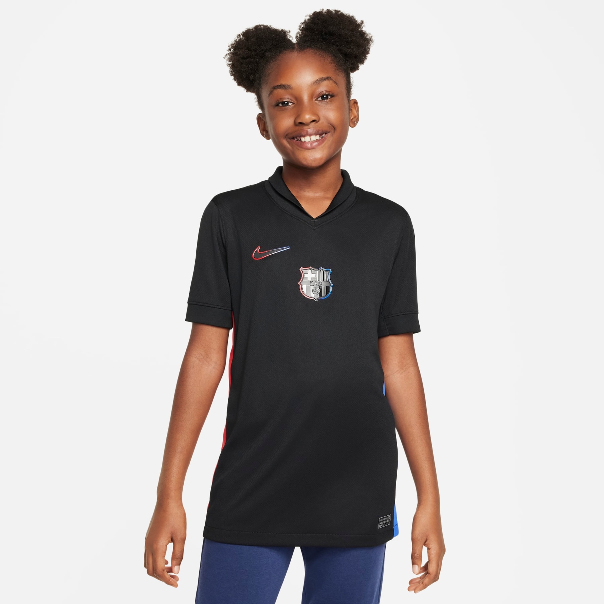 Camisa Nike Barcelona II 2024/25 Torcedor Pro Infantil - Foto 1