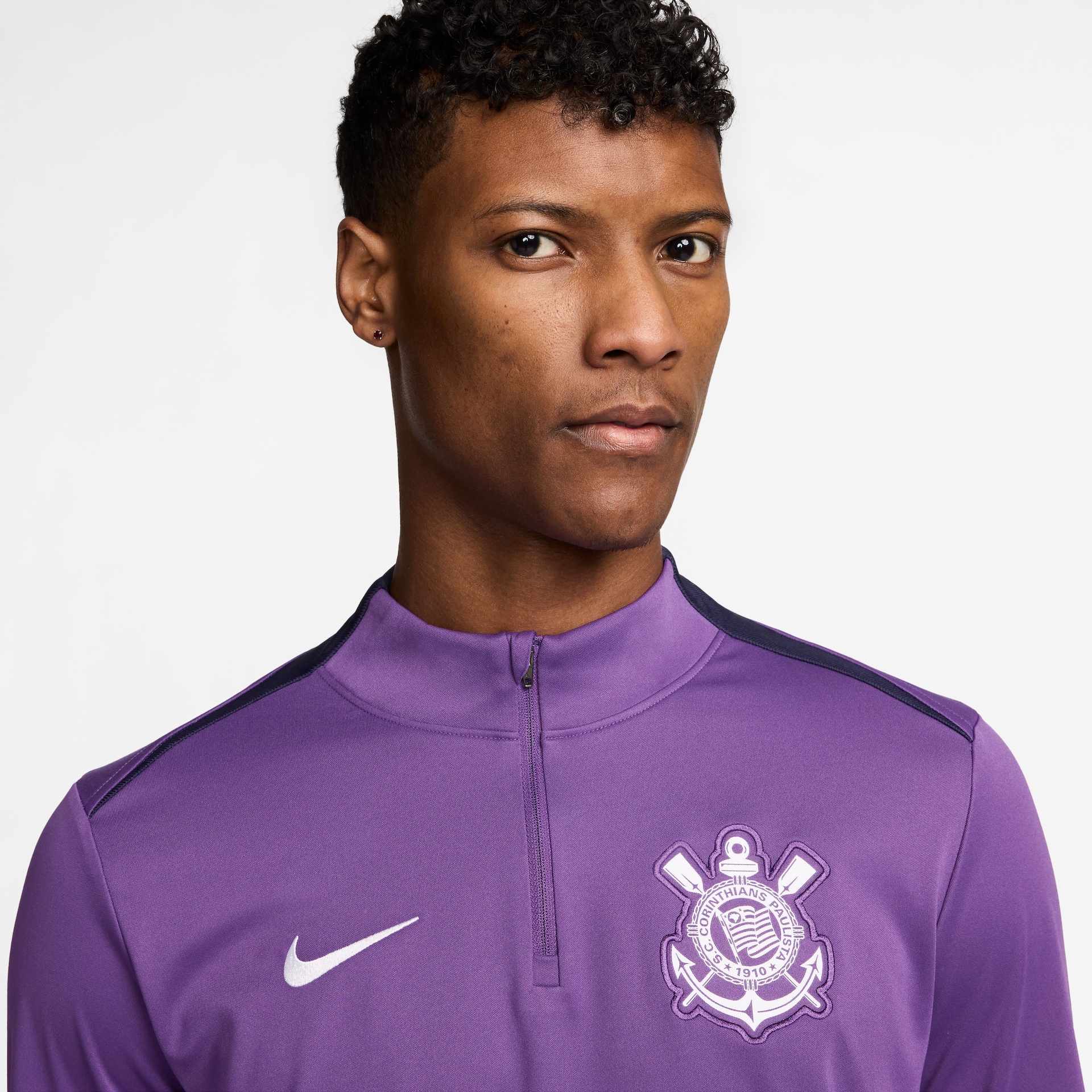 Camisa Manga Longa Nike Corinthians Treino 2025 Masculina - Foto 3