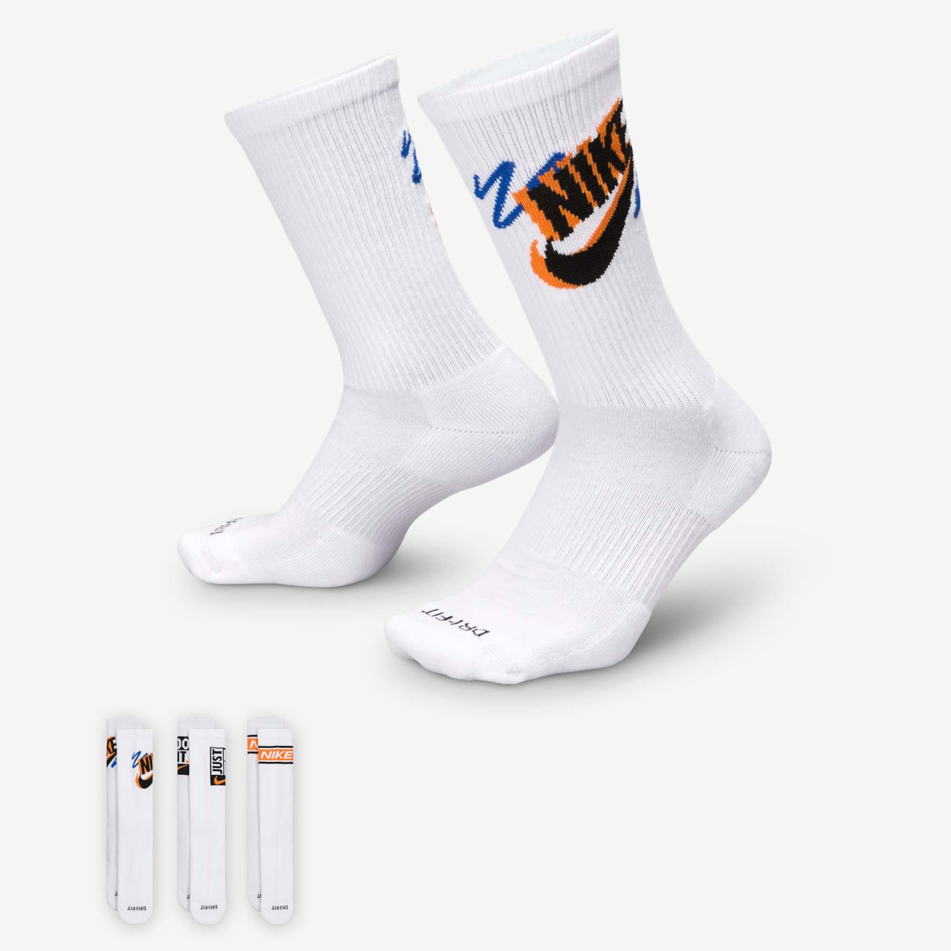 Meias Nike Everyday Plus (3 Pares) Unissex - Foto 1